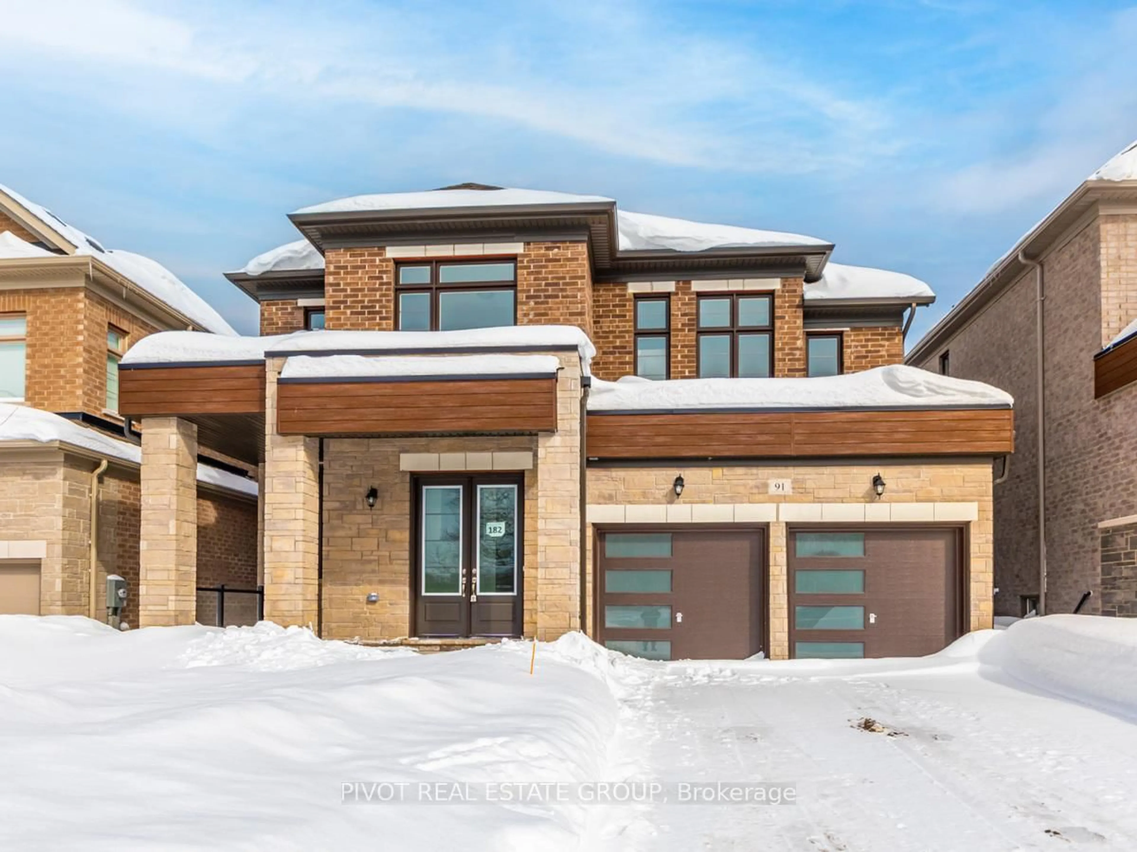 Home with brick exterior material, street for 91 Calypso Ave, Springwater Ontario L9X 2C6