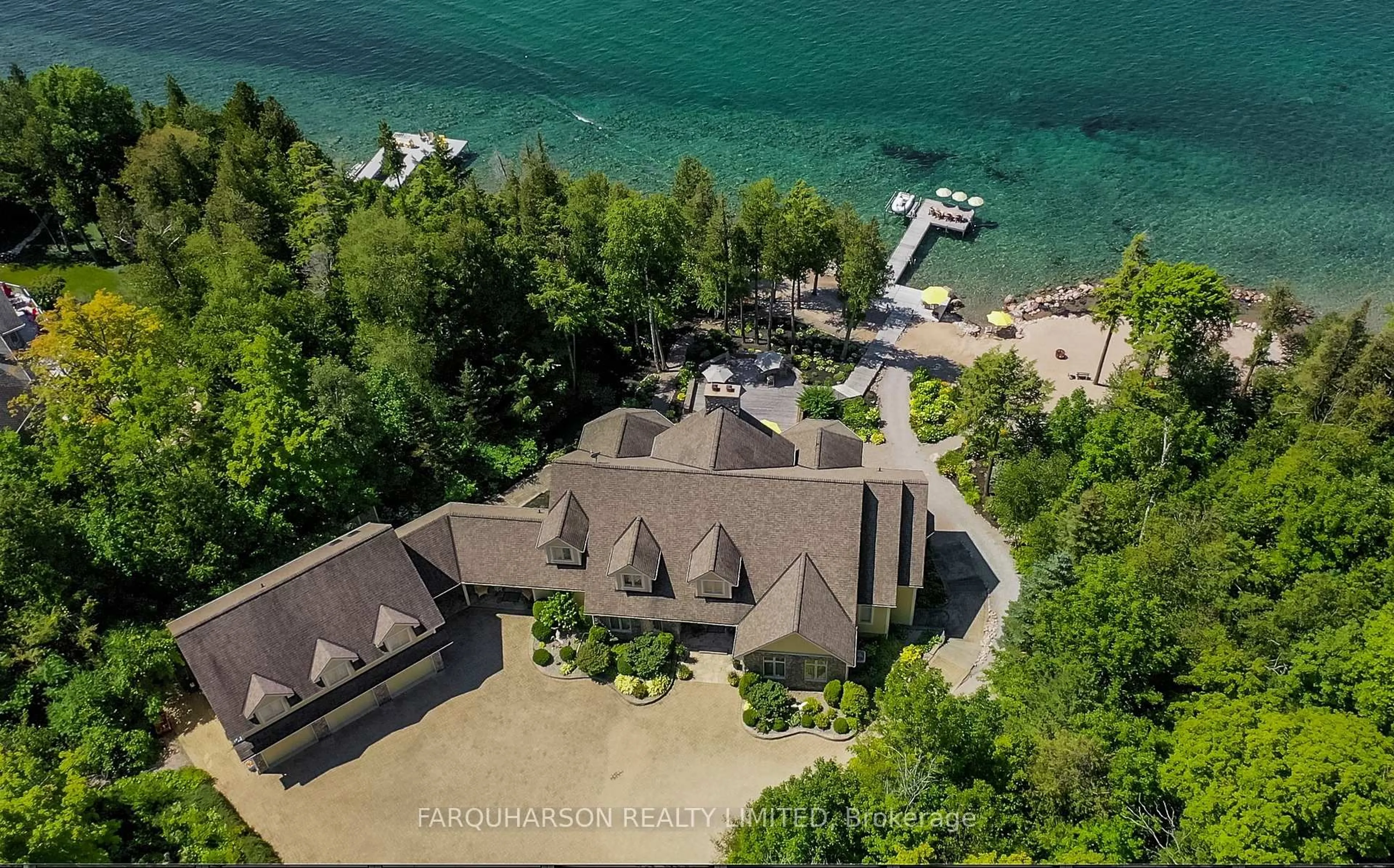 A pic from outside/outdoor area/front of a property/back of a property/a pic from drone, water/lake/river/ocean view for 114 Melissa Lane, Tiny Ontario L9M 0T8