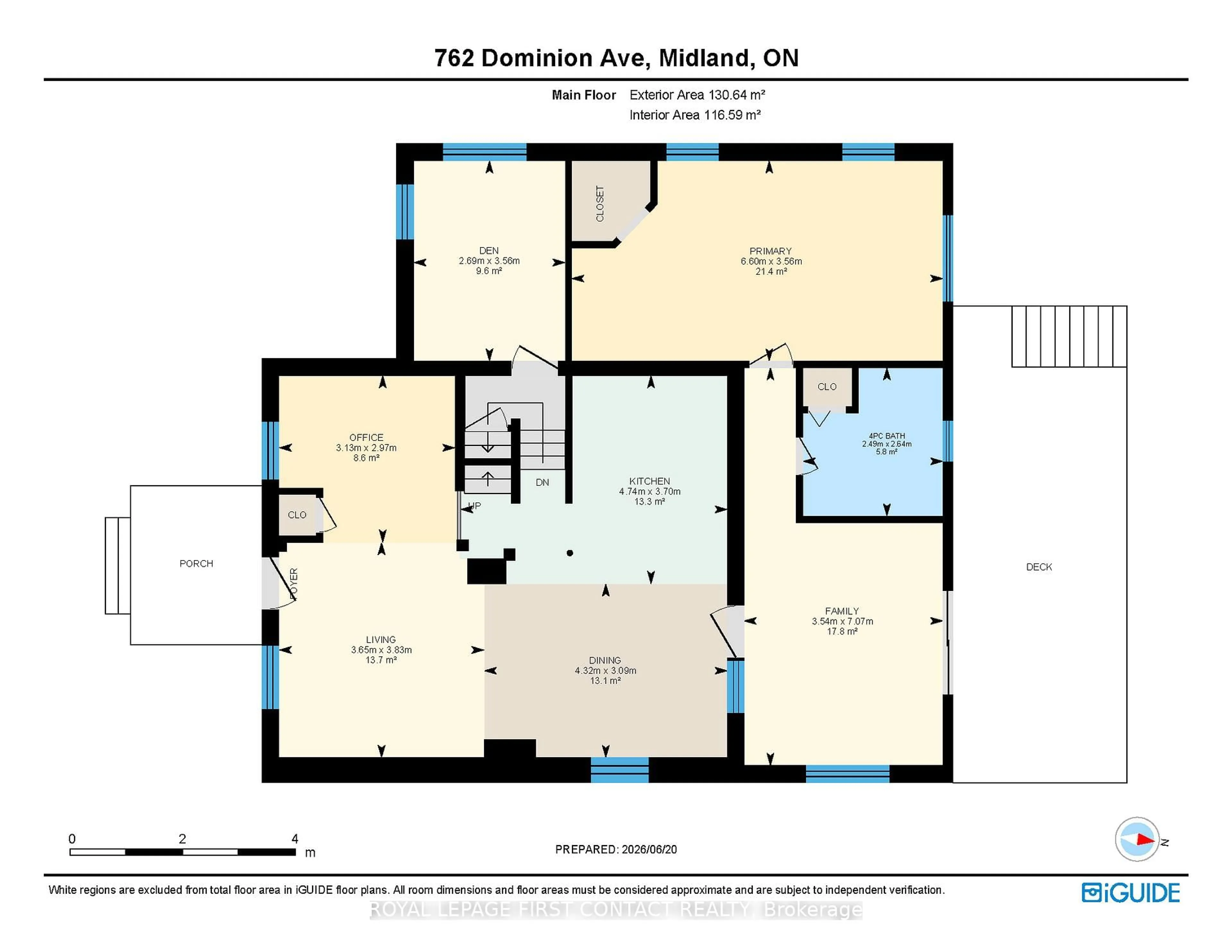 Floor plan for 762 Dominion Ave, Midland Ontario L4R 1S3