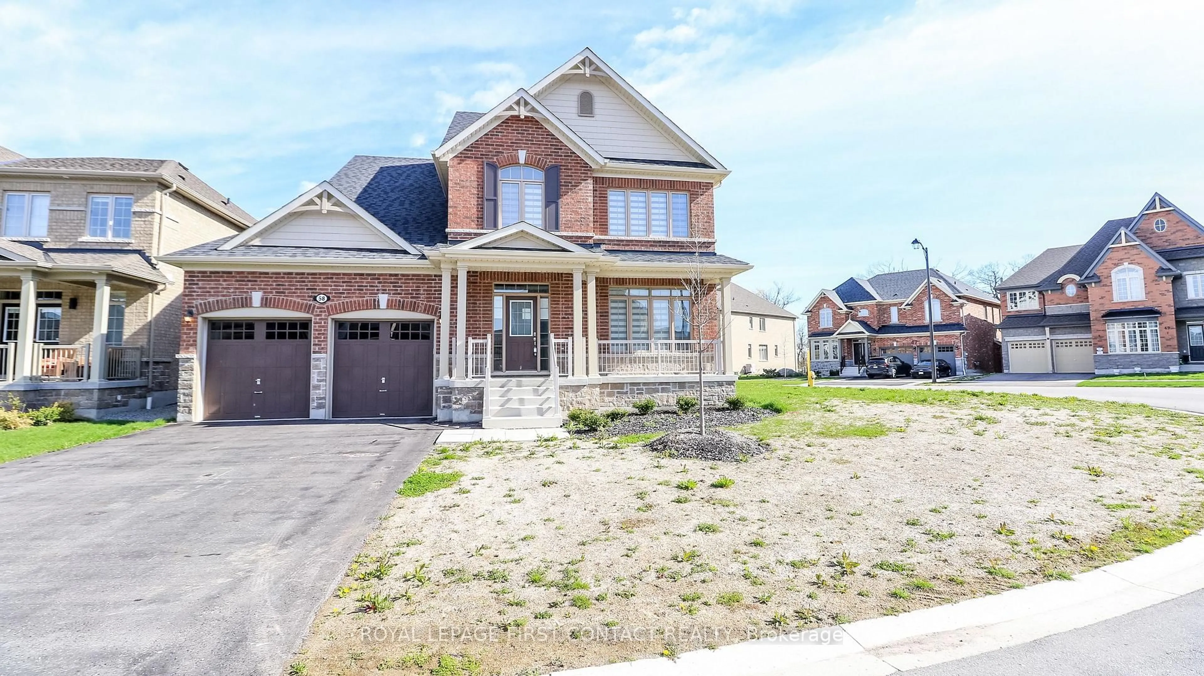 Home with brick exterior material, street for 58 Sanford Circ, Springwater Ontario L9X 2A9