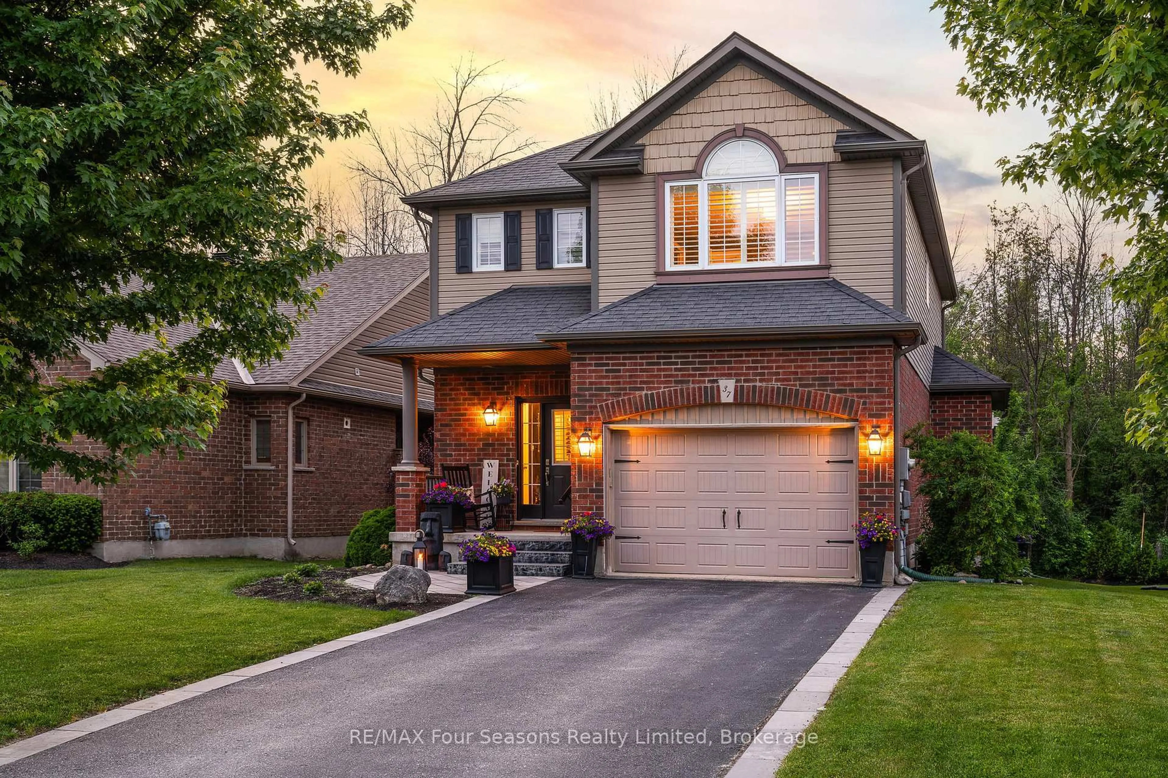 Home with brick exterior material, street for 37 Chamberlain Cres, Collingwood Ontario L9Y 0C9