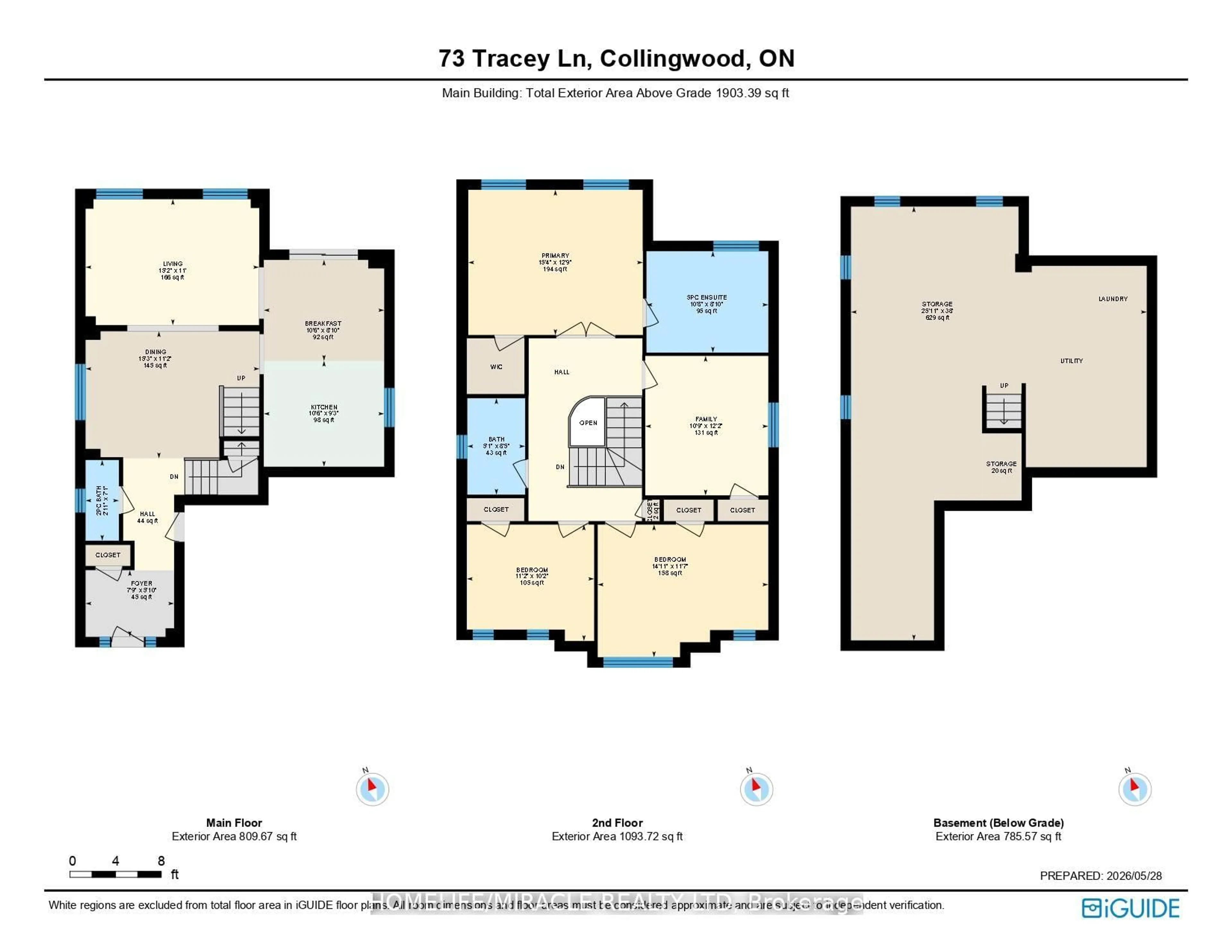 Floor plan for 73 Tracey Lane, Collingwood Ontario L9Y 3V2