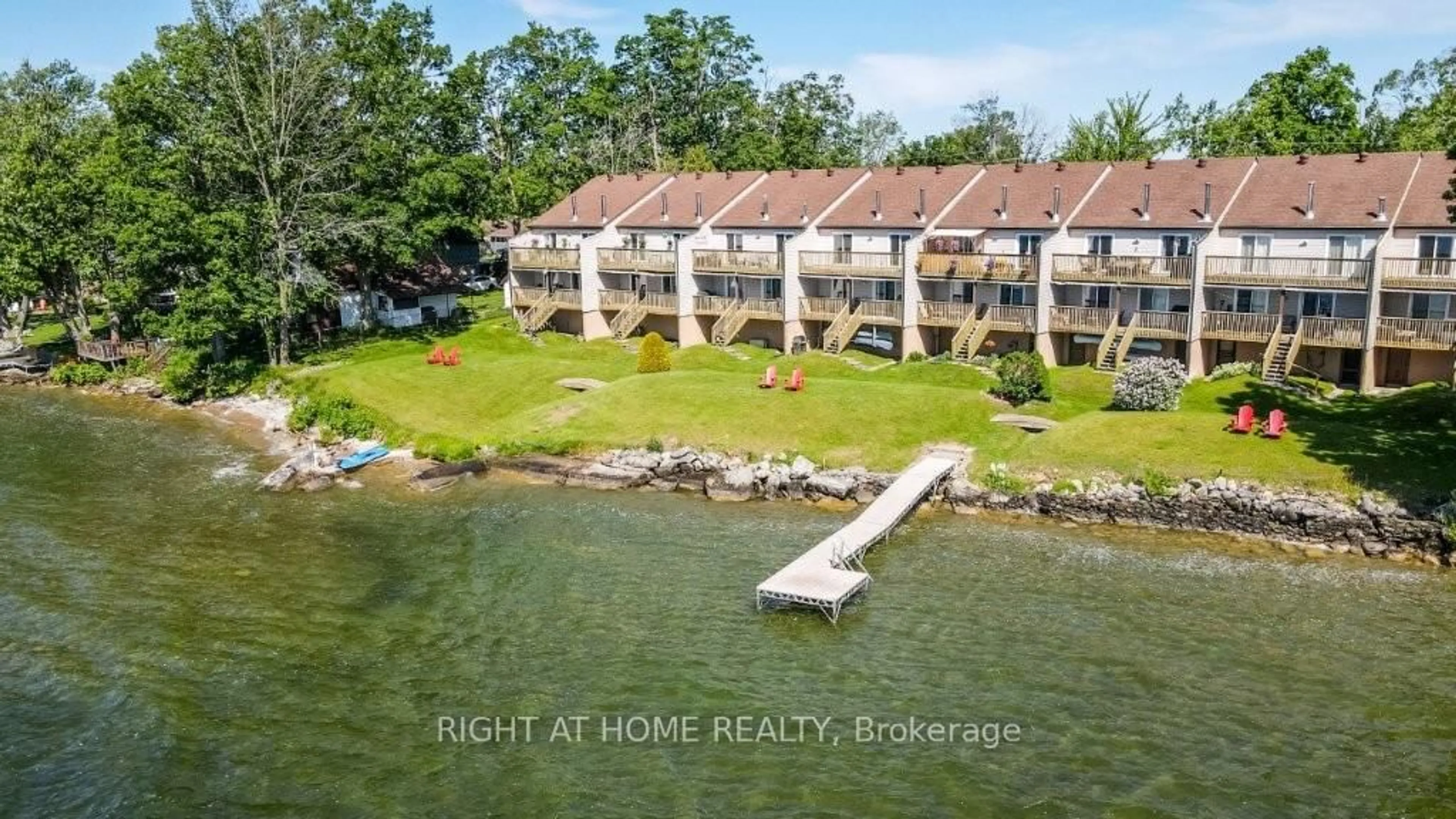 A pic from outside/outdoor area/front of a property/back of a property/a pic from drone, water/lake/river/ocean view for 43 OLIVE Cres #201, Orillia Ontario L3V 7M8
