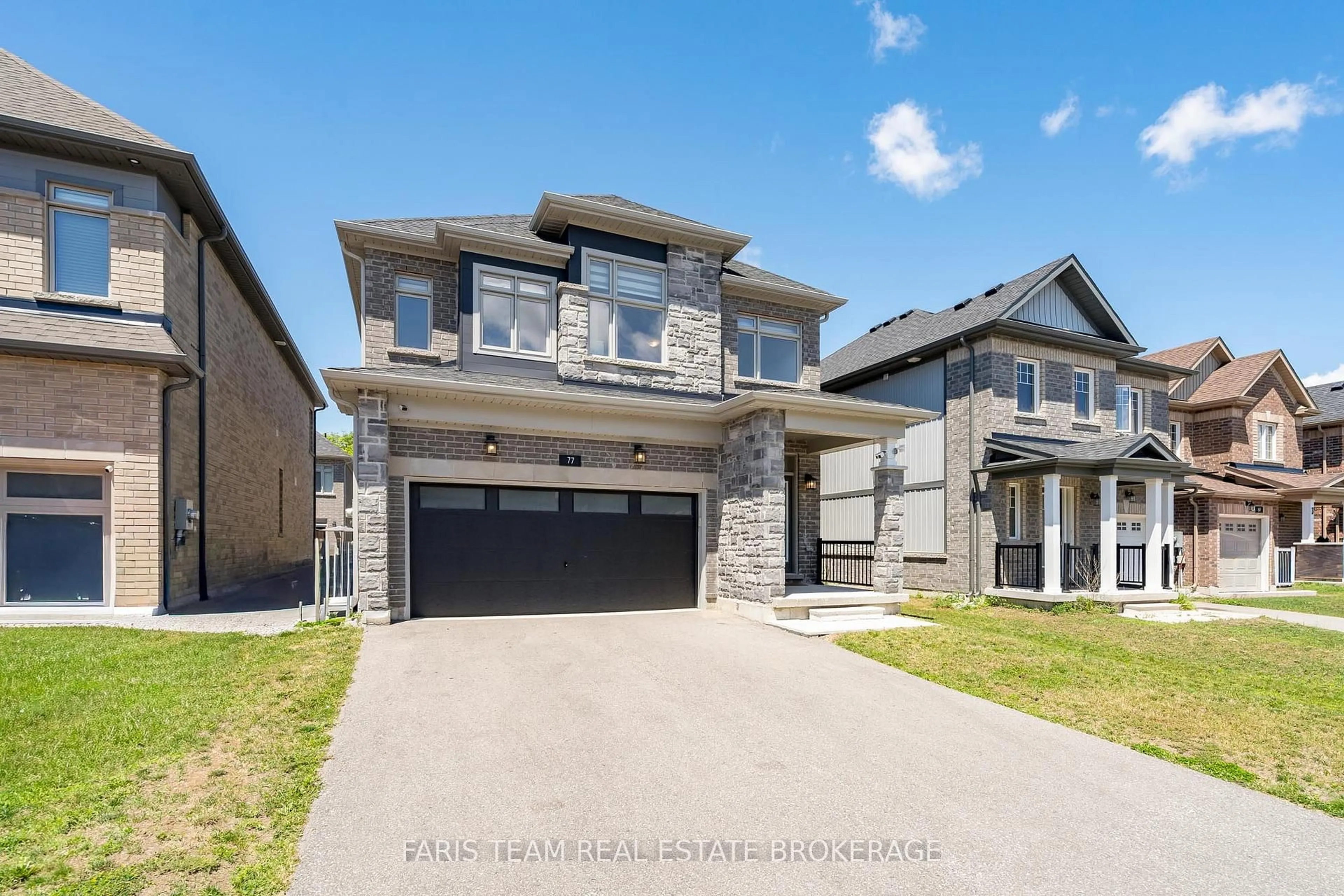 Home with brick exterior material, street for 77 Alaskan Hts, Barrie Ontario L9J 0H9