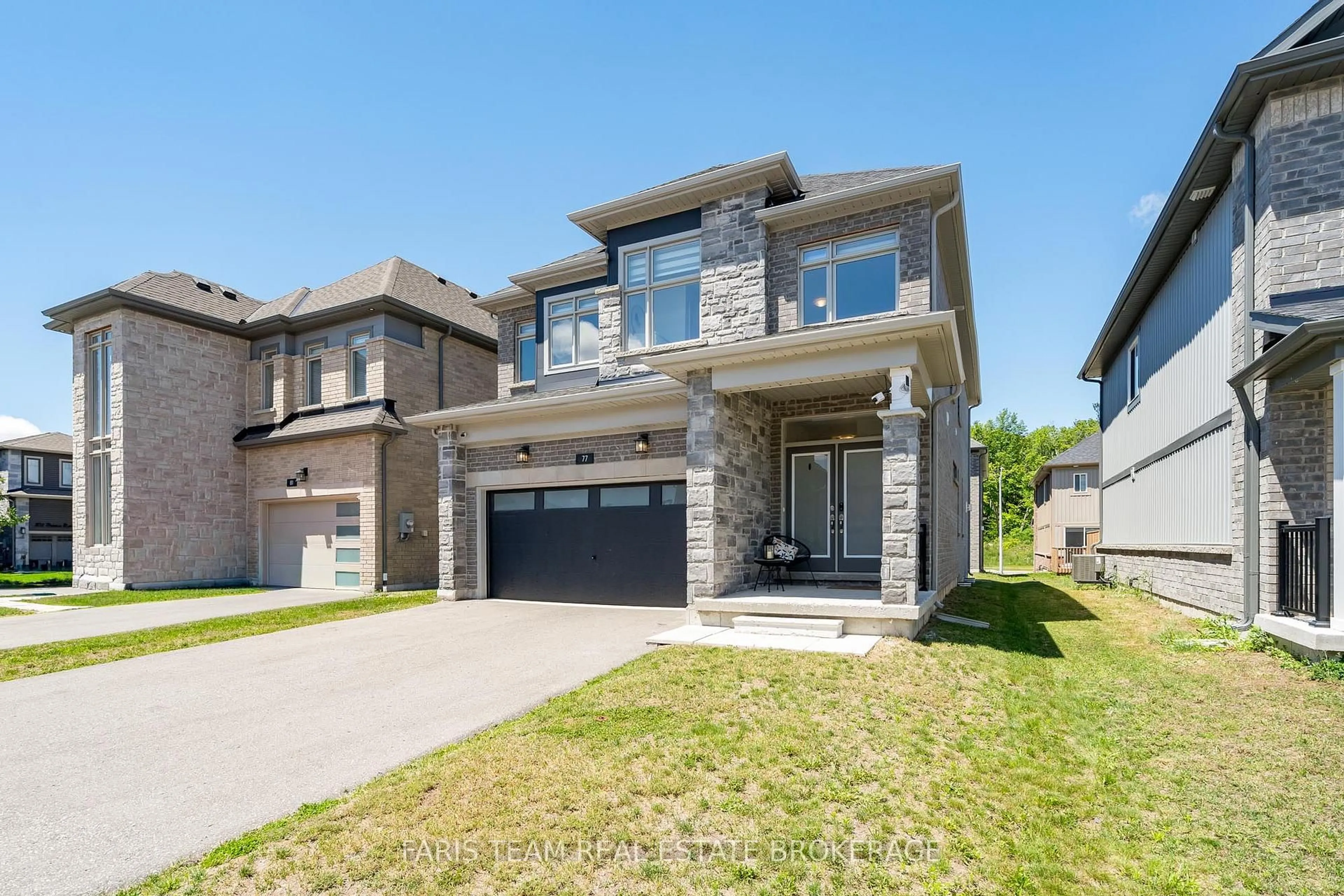 Home with brick exterior material, street for 77 Alaskan Hts, Barrie Ontario L9J 0H9