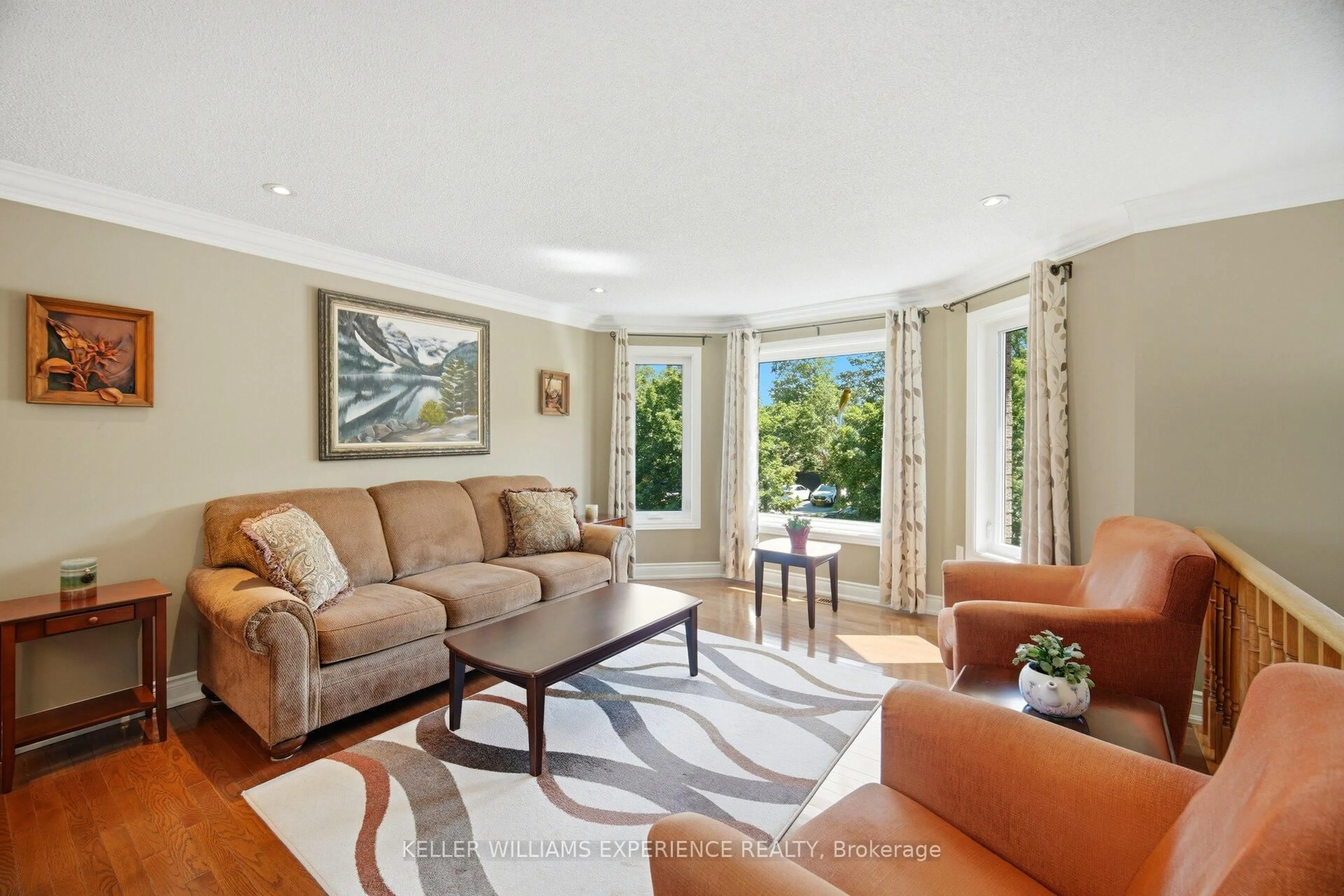 Living room with furniture, ceramic/tile floor for 526 Leacock Dr, Barrie Ontario L4N 7A5