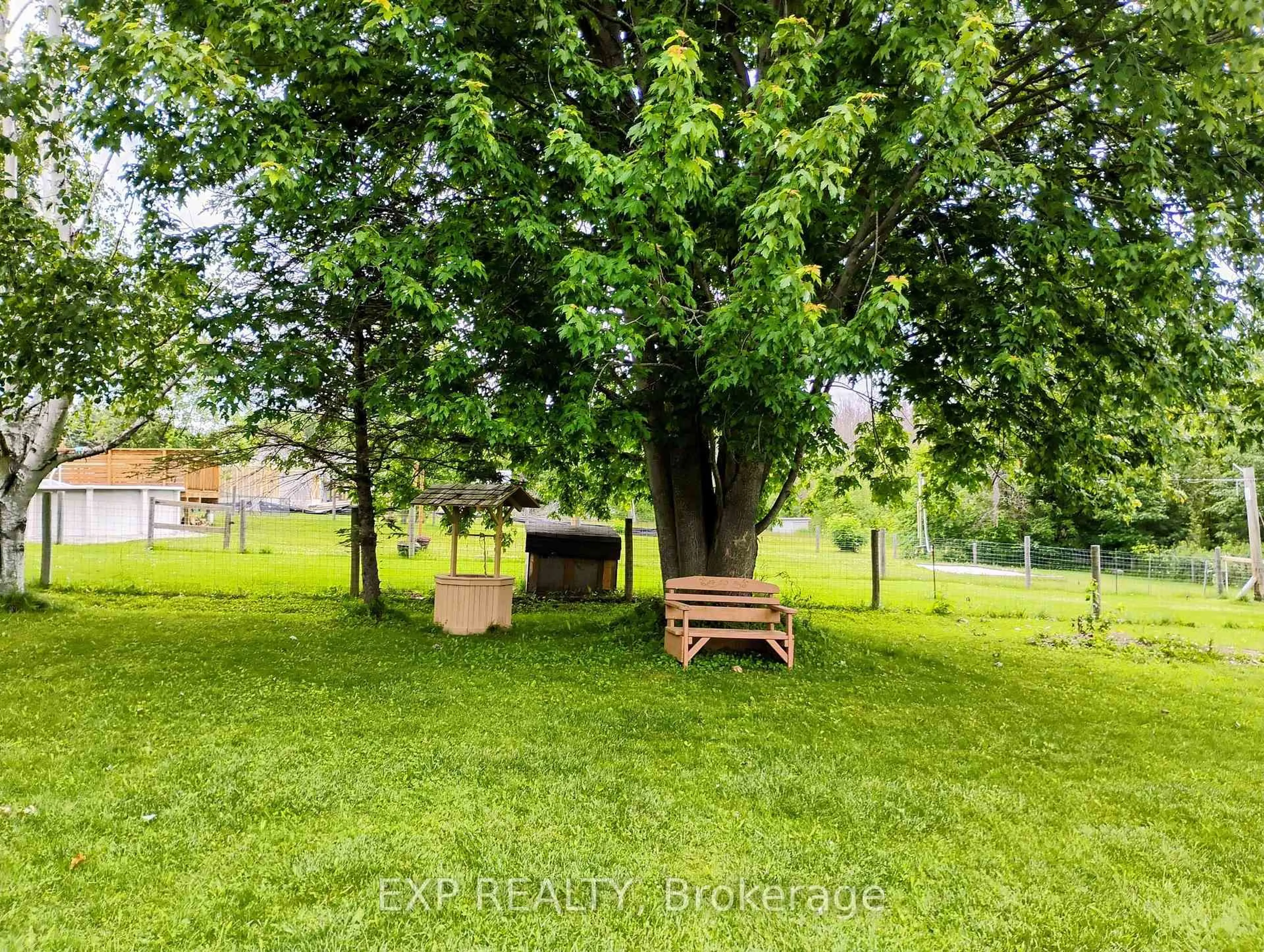 A pic from outside/outdoor area/front of a property/back of a property/a pic from drone, forest/trees view for 91 Simcoe Rd, Ramara Ontario L0K 1B0