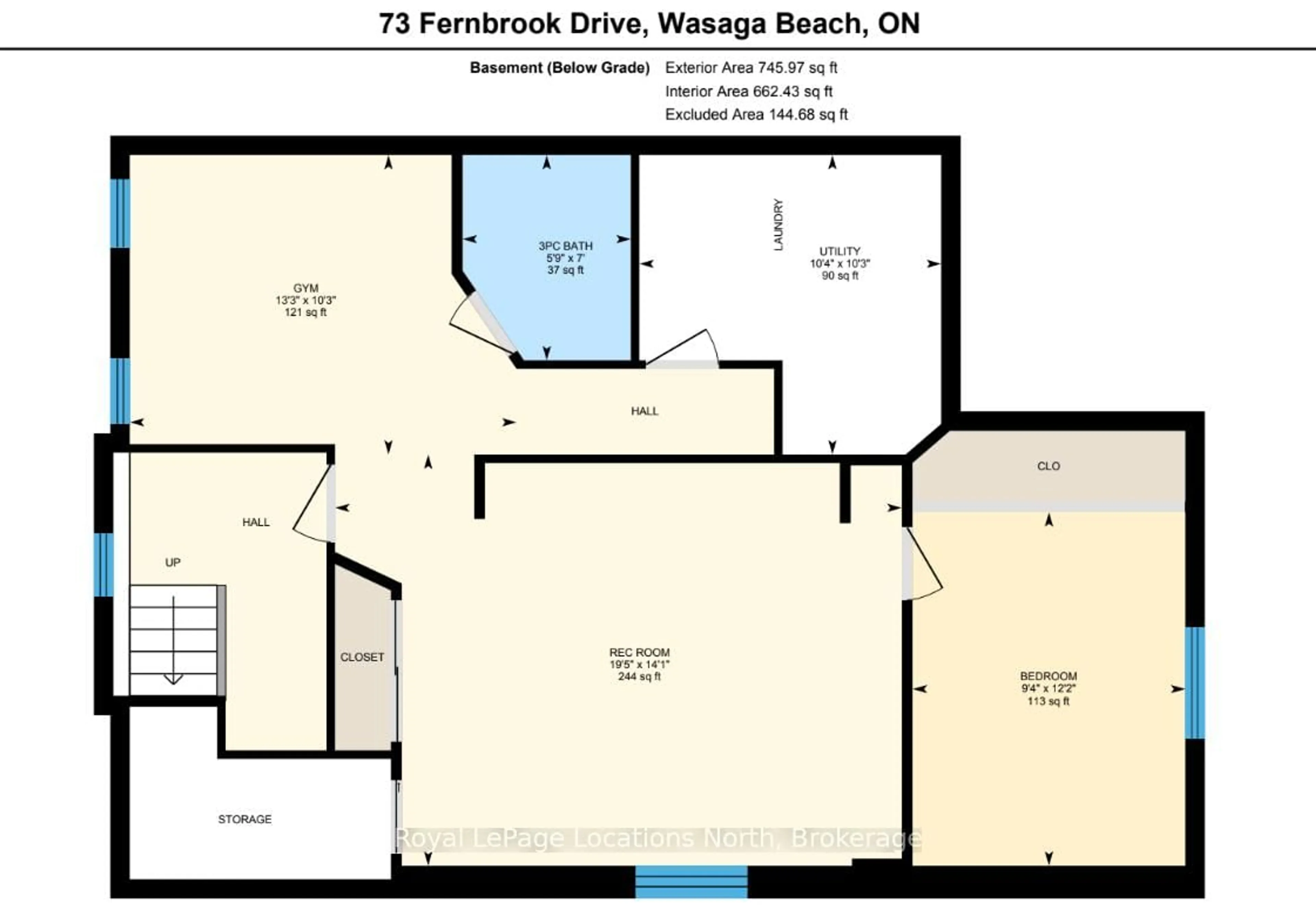 Floor plan for 73 Fernbrook Dr, Wasaga Beach Ontario L9Z 1G5