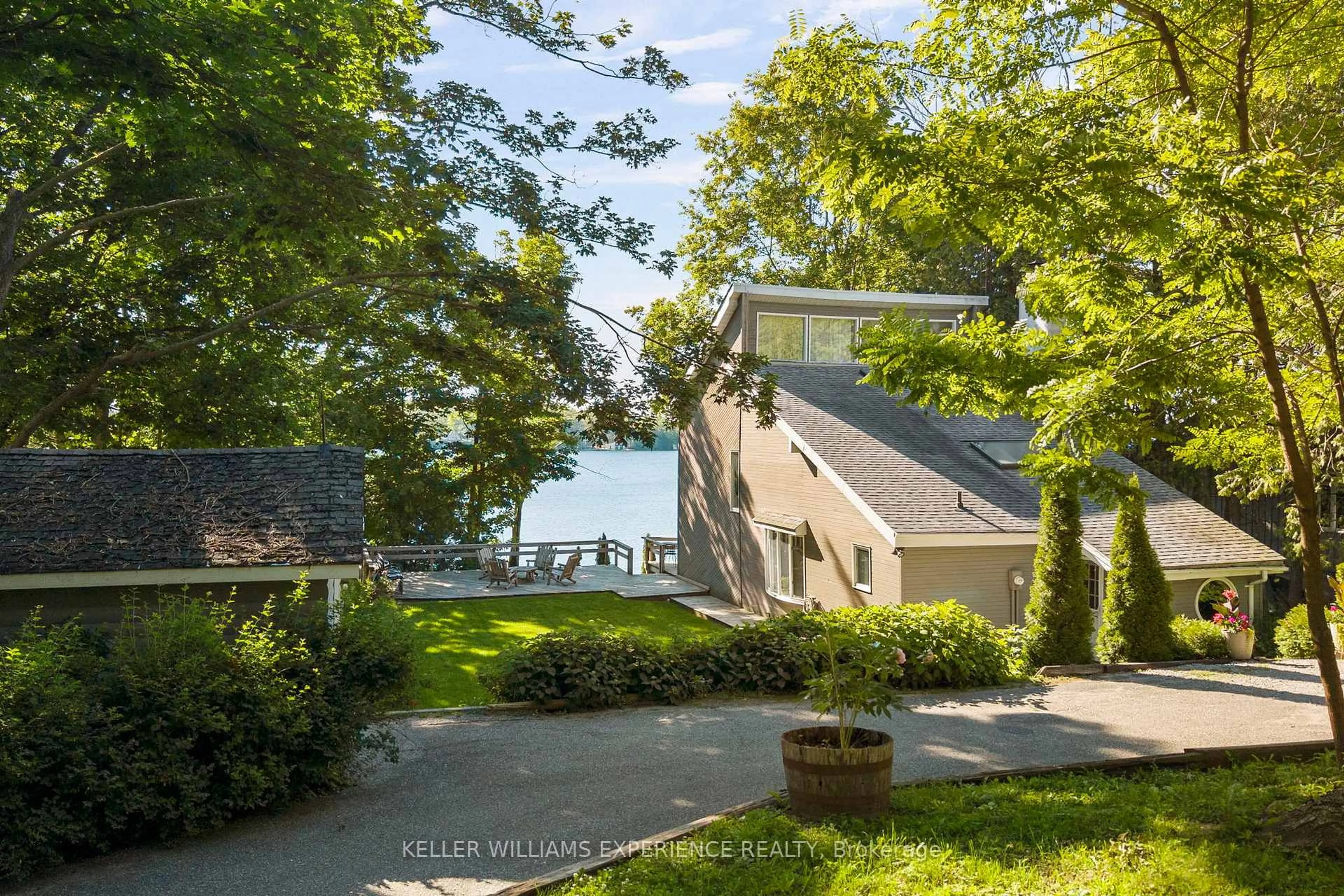 Patio, water/lake/river/ocean view for 127 Shoreline Dr, Oro-Medonte Ontario L3V 0K2