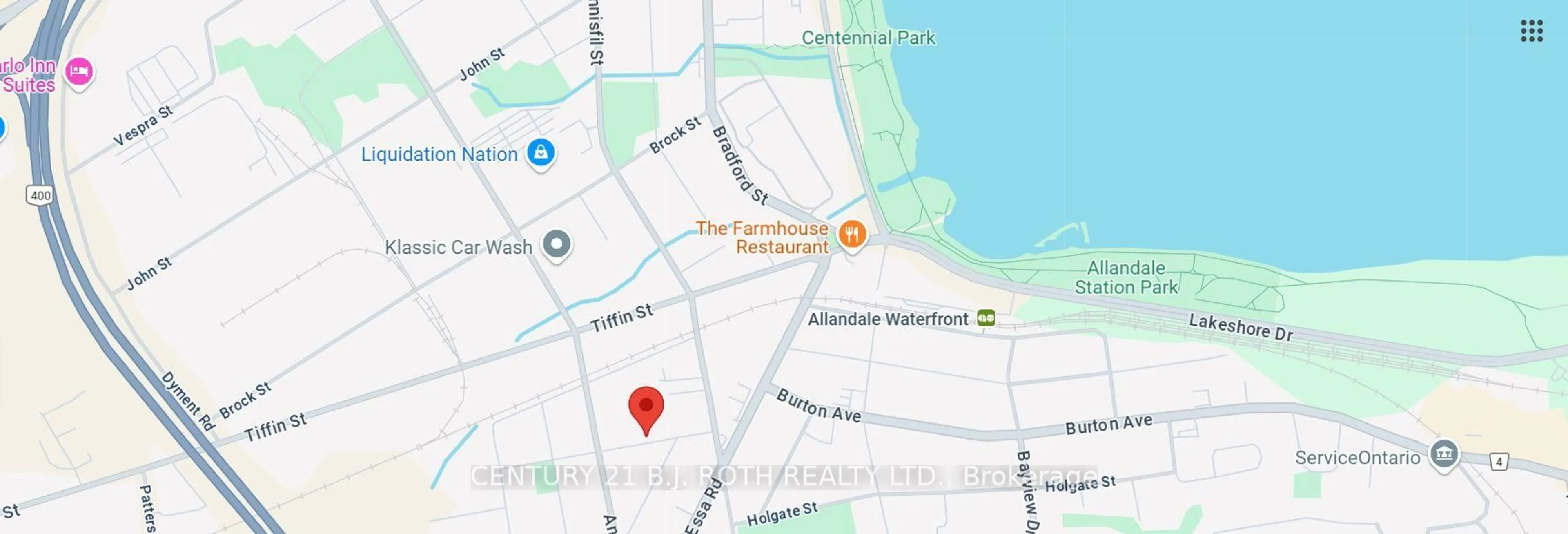 Picture of a map for 26 Caroline St, Barrie Ontario L4N 2S3