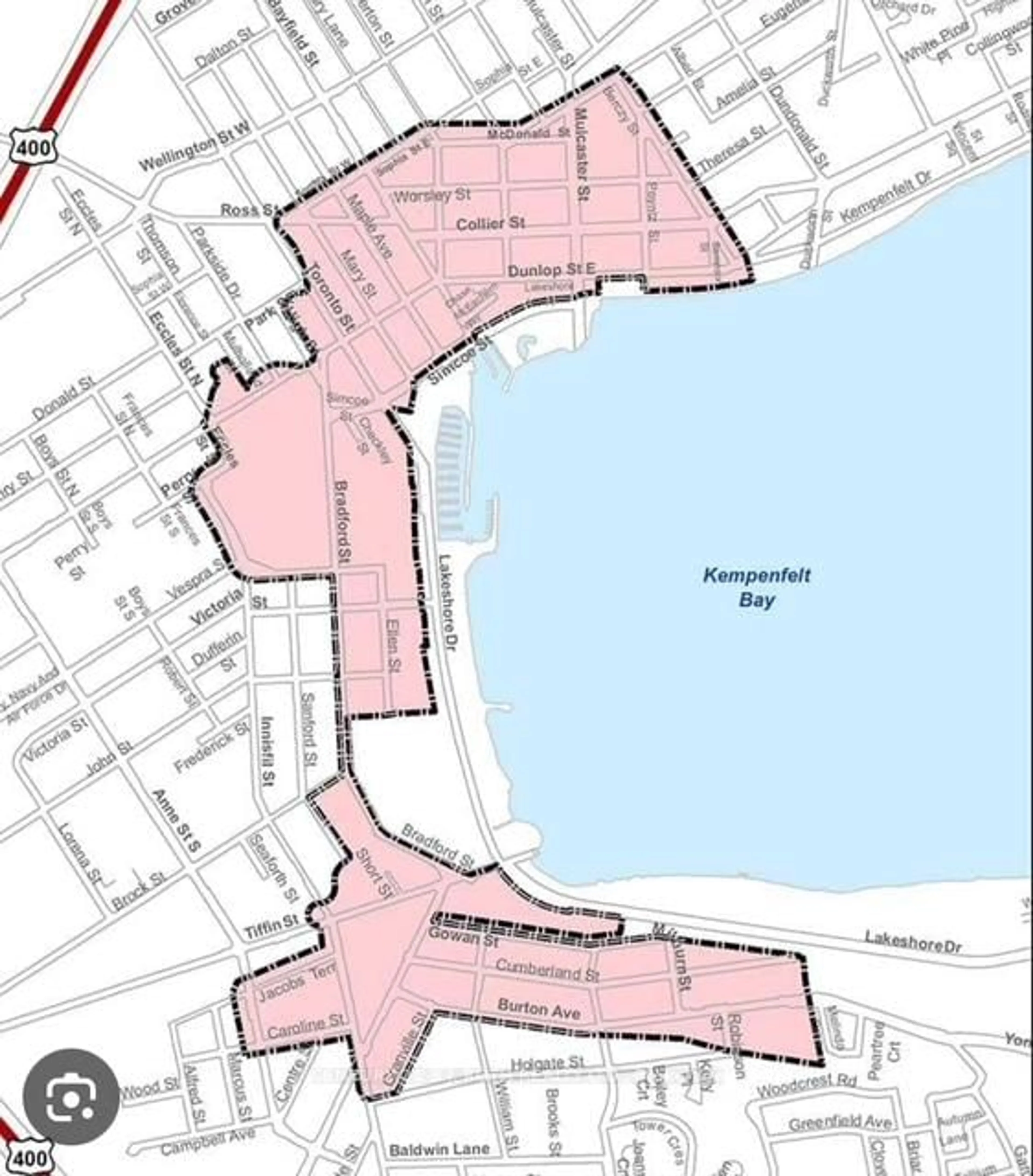 Picture of a map for 26 Caroline St, Barrie Ontario L4N 2S3