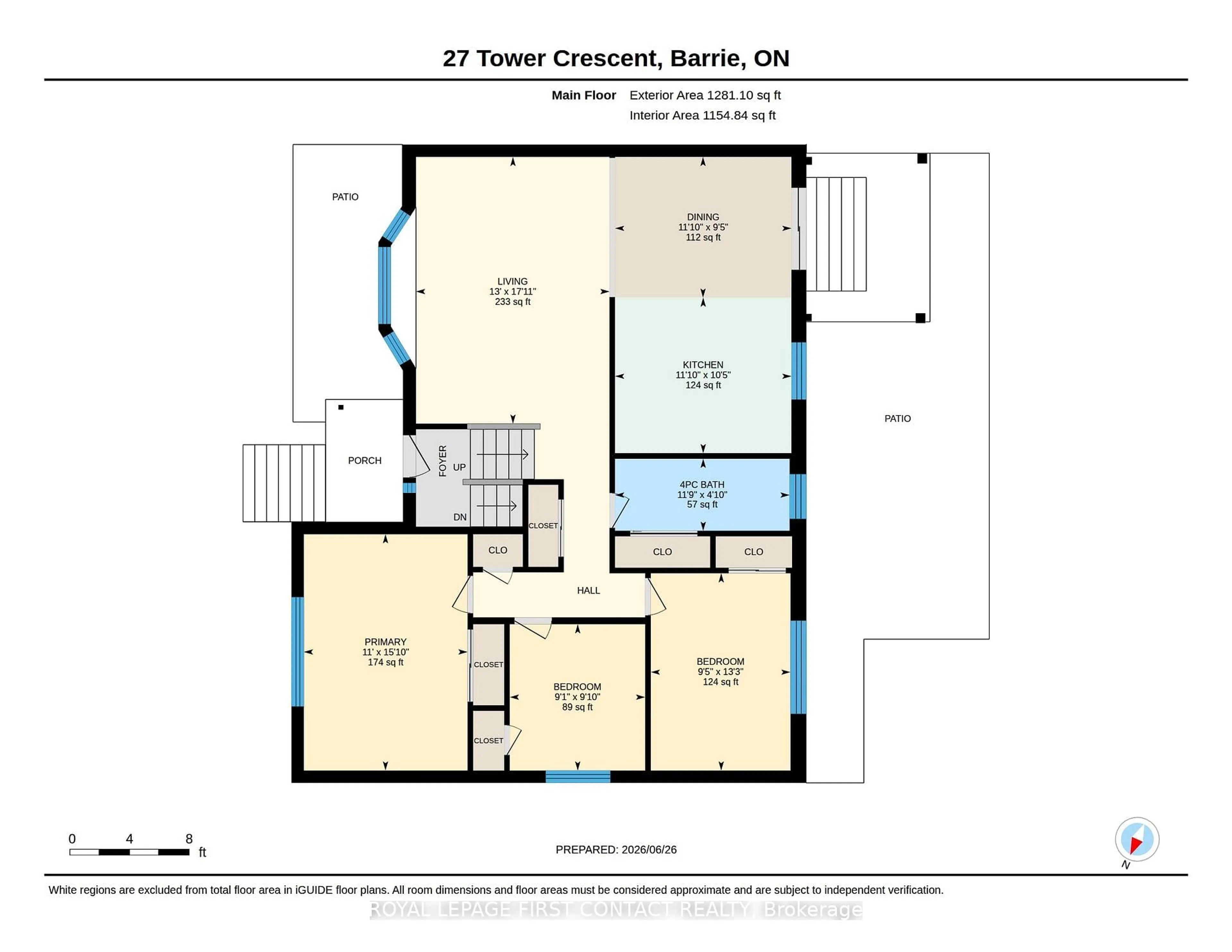 Floor plan for 27 Tower Cres, Barrie Ontario L4N 2V3