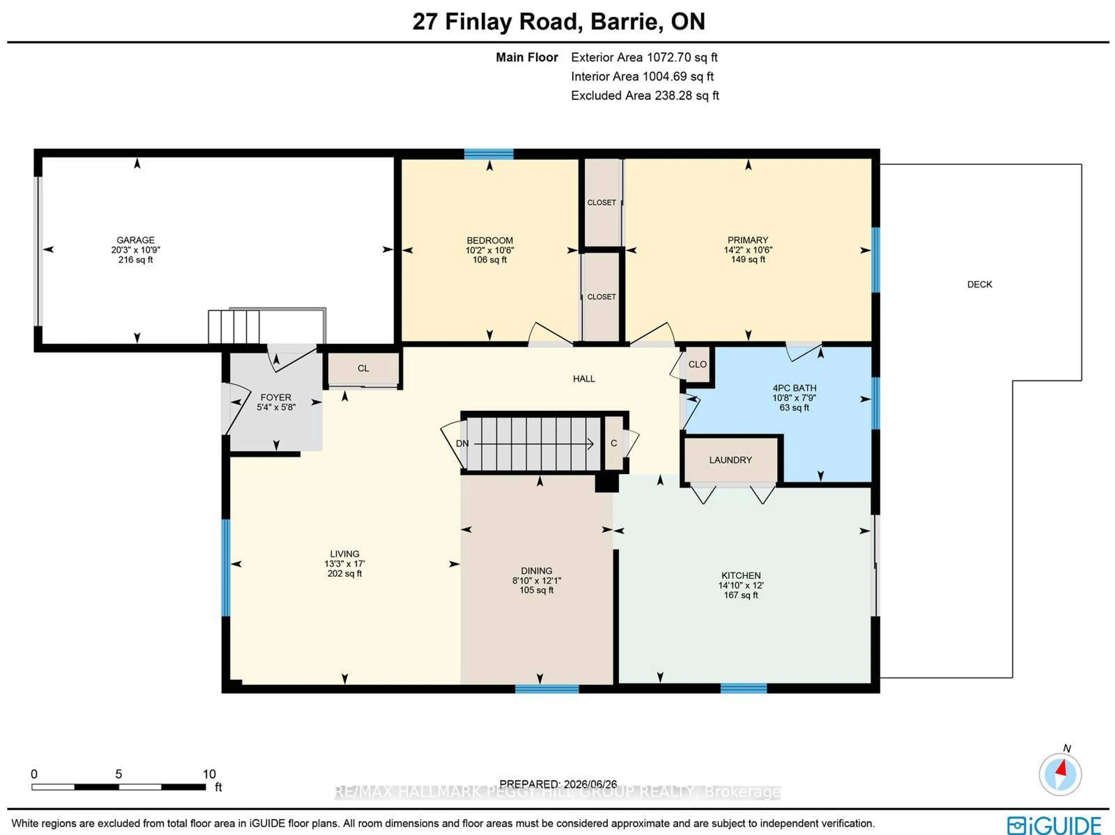 Floor plan for 27 Finlay Rd, Barrie Ontario L4N 7T8