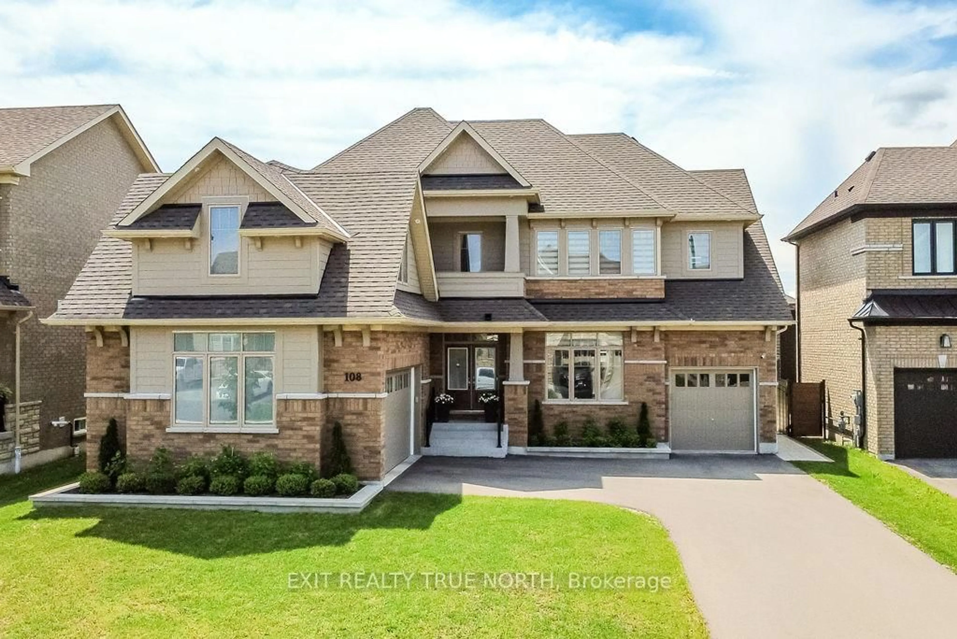 Home with brick exterior material, street for 108 Rugman Cres, Springwater Ontario L9X 2A5