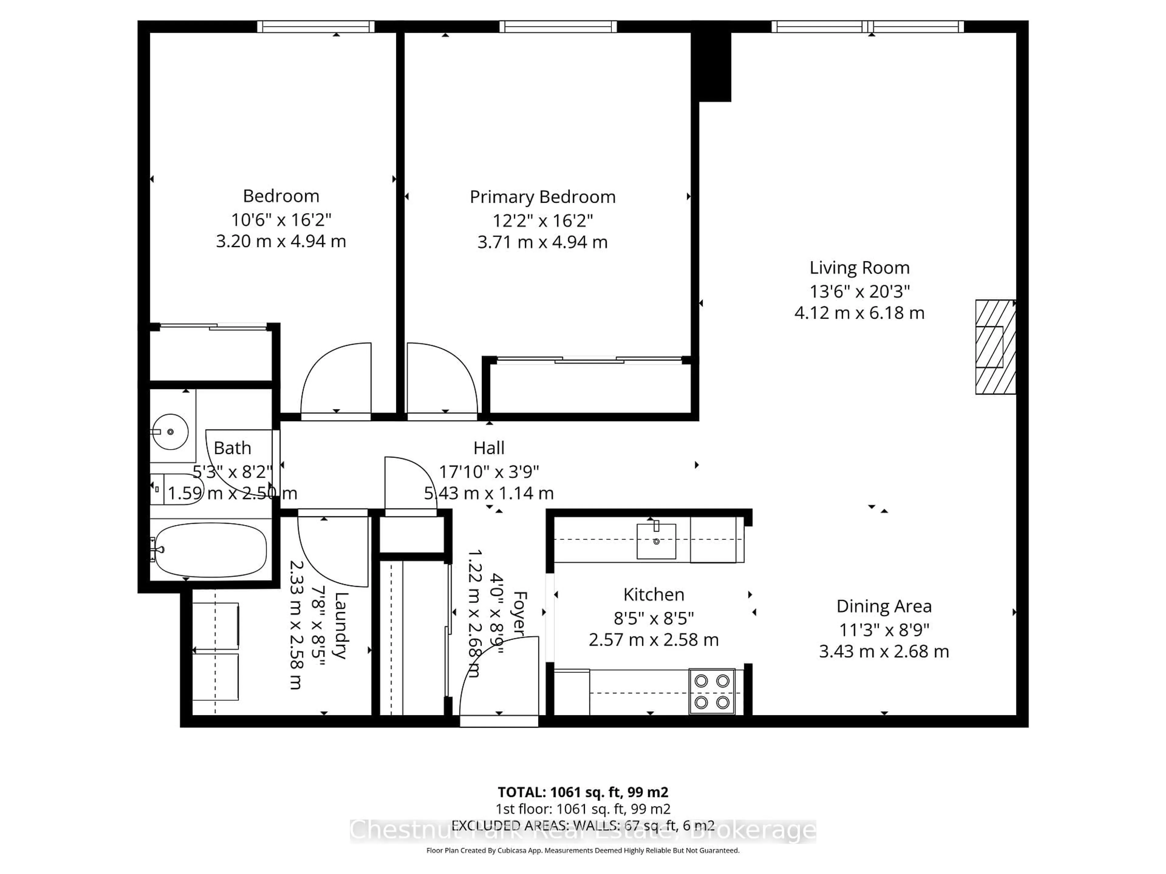 Floor plan for 172 Eighth St #102, Collingwood Ontario L9Y 4T2