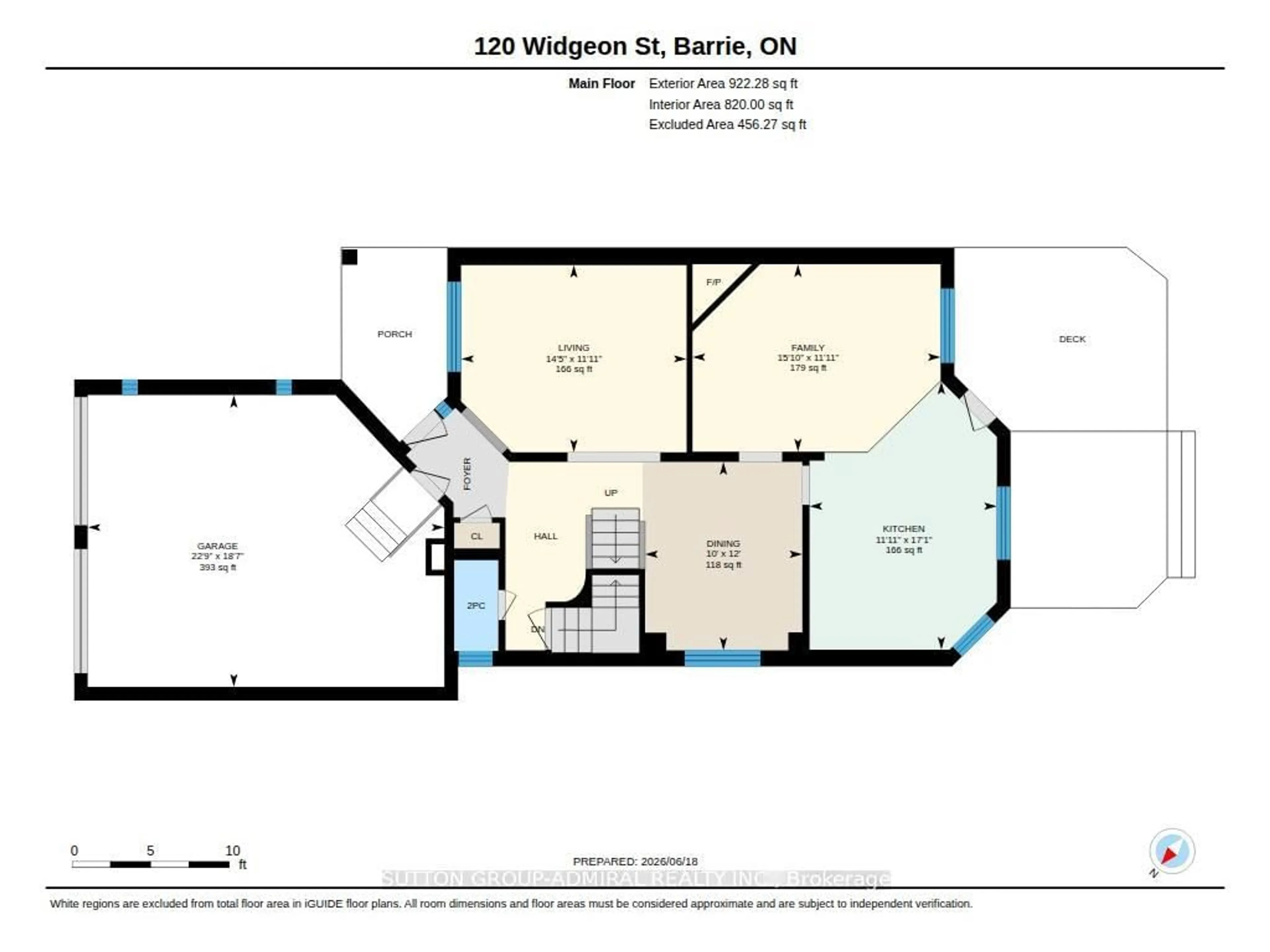 Floor plan for 120 Widgeon St, Barrie Ontario L4N 8W4