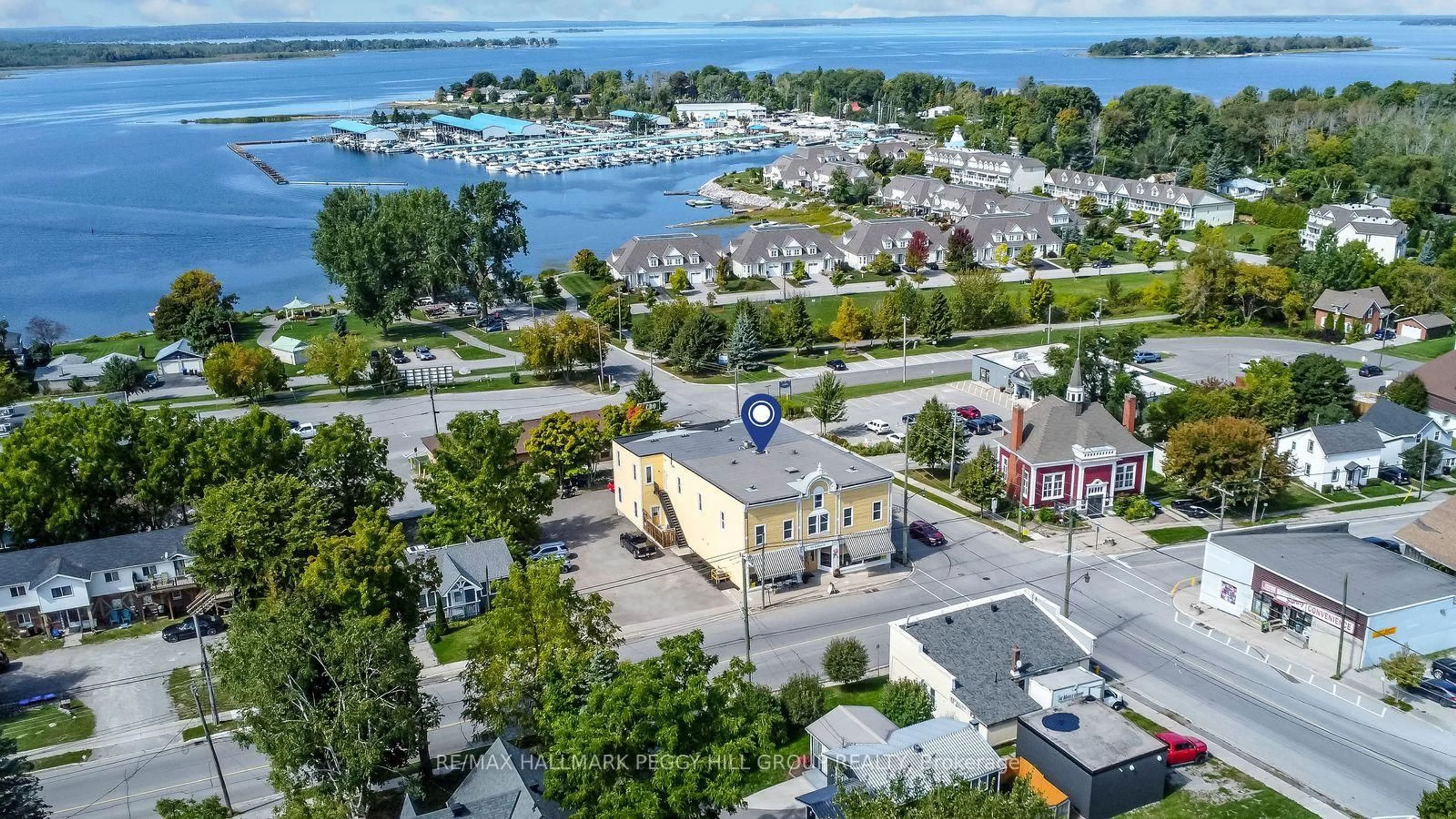 A pic from outside/outdoor area/front of a property/back of a property/a pic from drone, water/lake/river/ocean view for 154 William St, Tay Ontario L0K 2A0
