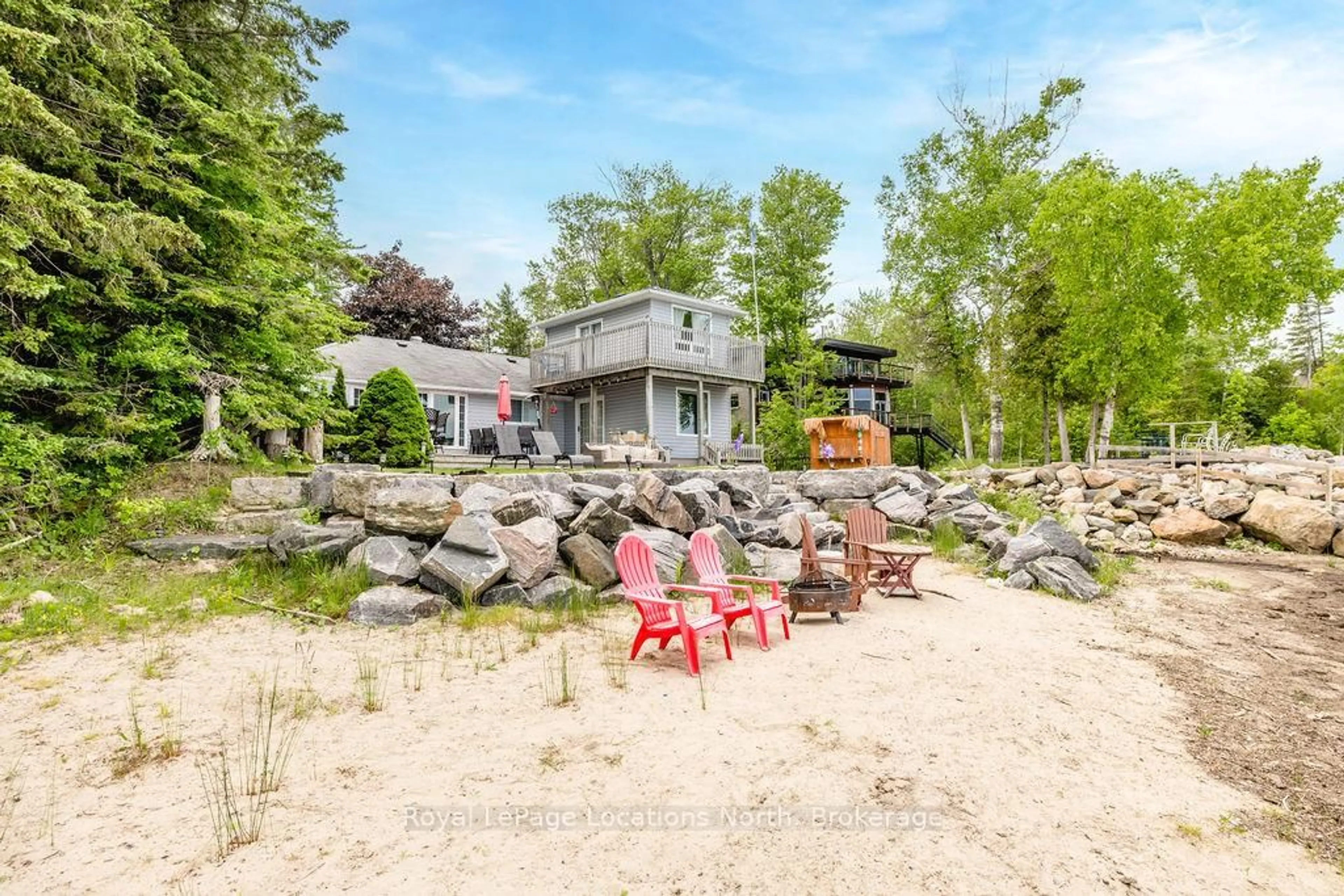 Patio, water/lake/river/ocean view for 2222 Shore Lane, Wasaga Beach Ontario L9Z 2X7
