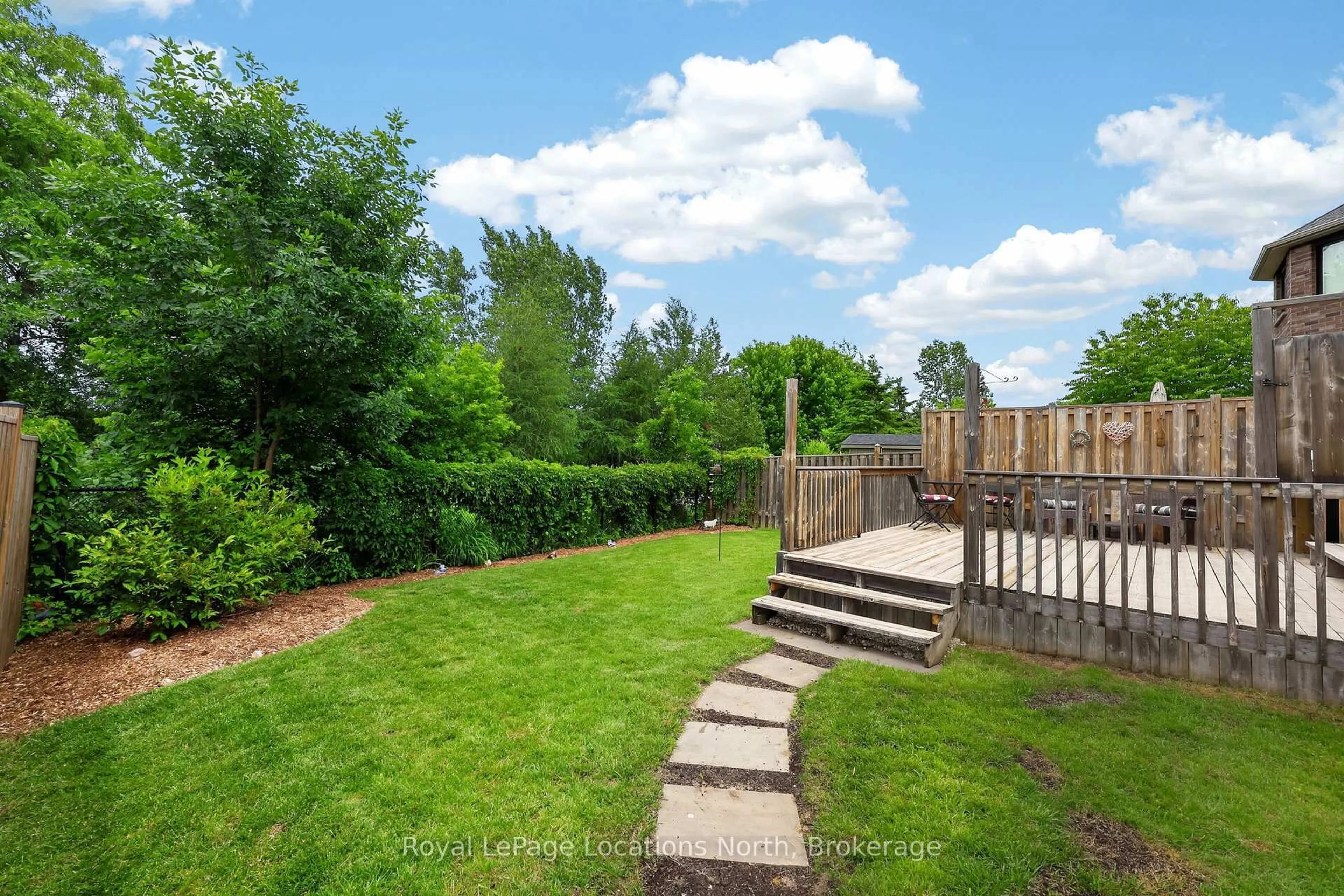 Patio, forest/trees view for 165 Findlay Dr, Collingwood Ontario L9Y 0H4