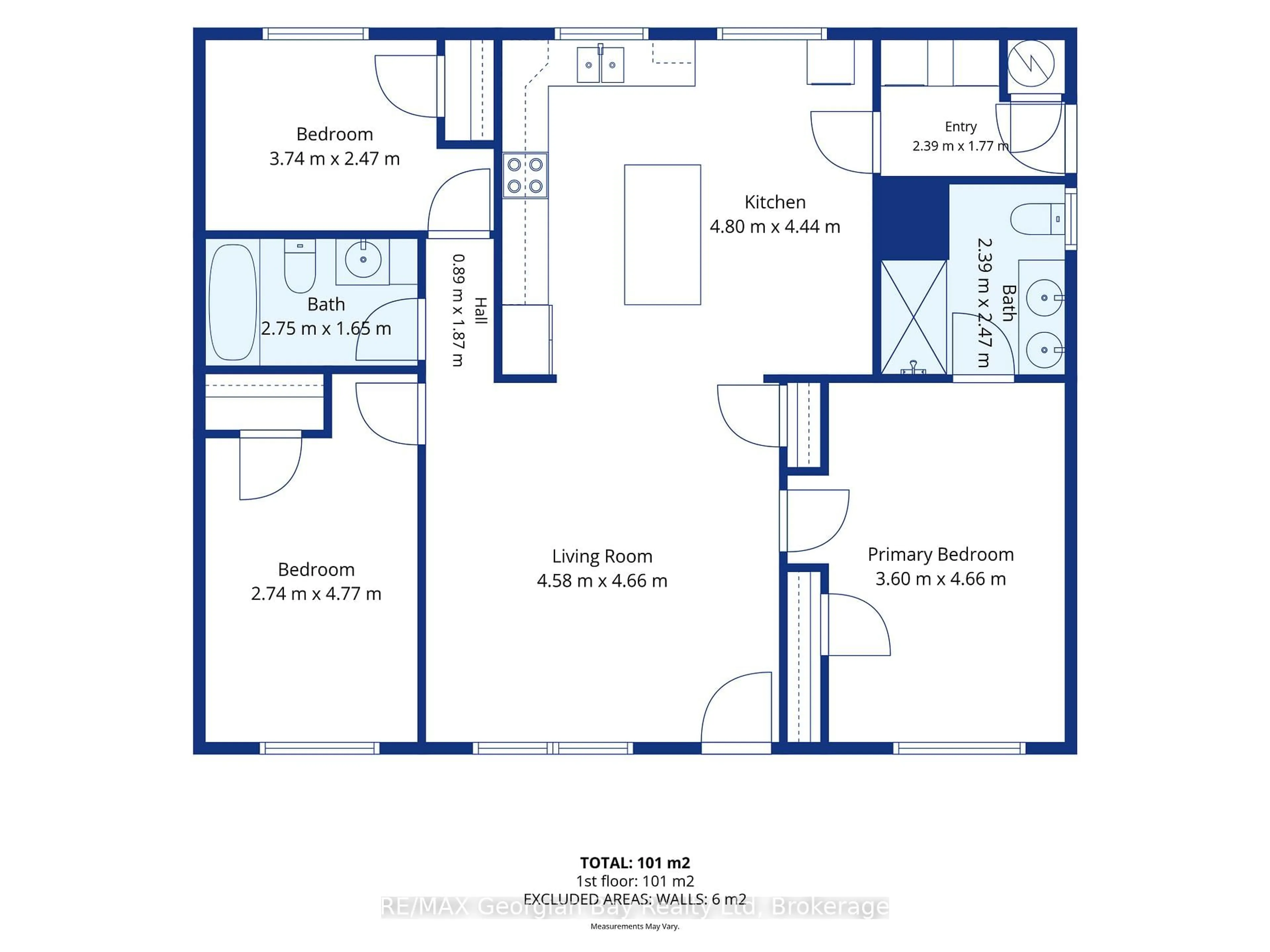 Floor plan for 927 Vindin St, Midland Ontario L4R 4L9