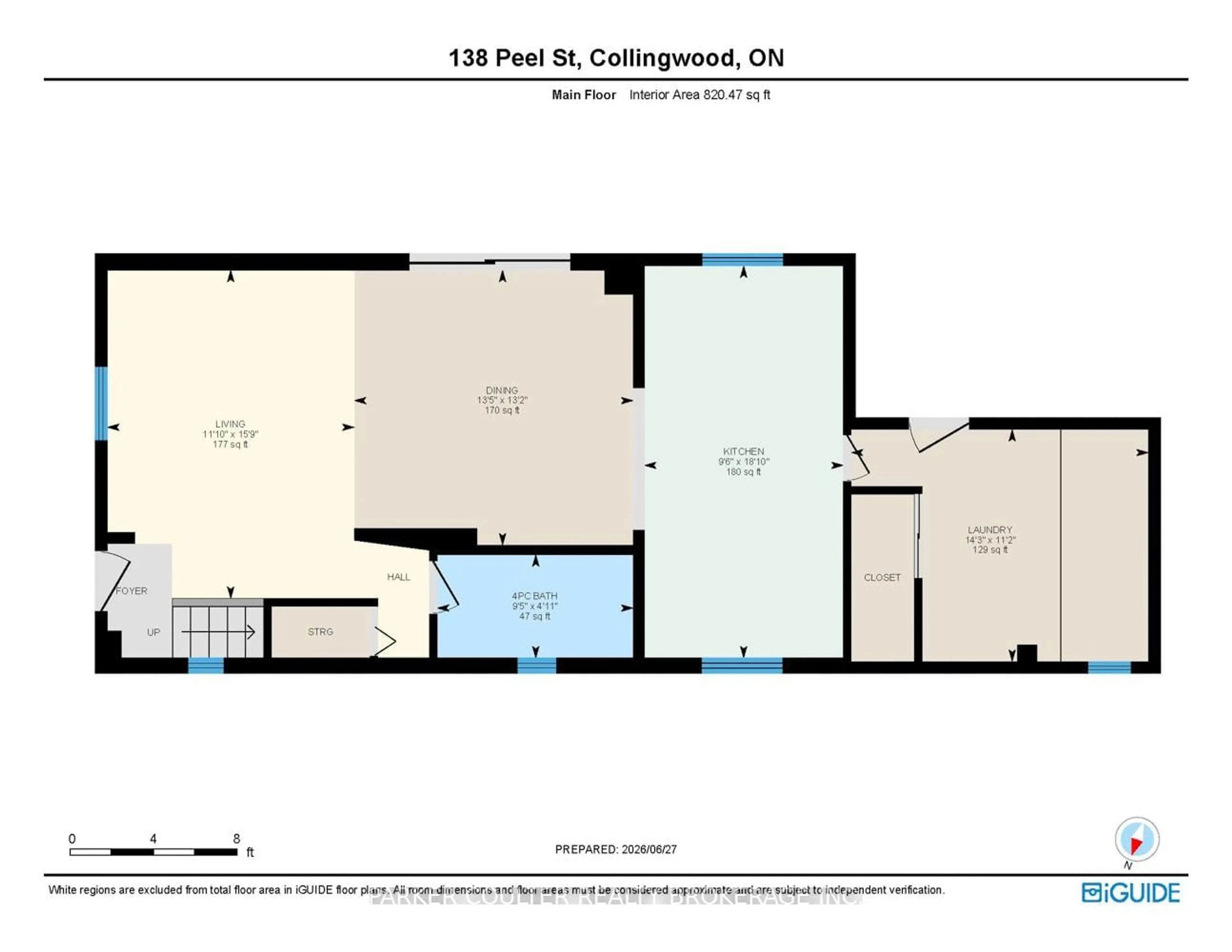 Floor plan for 138 Peel St, Collingwood Ontario L9Y 3V4