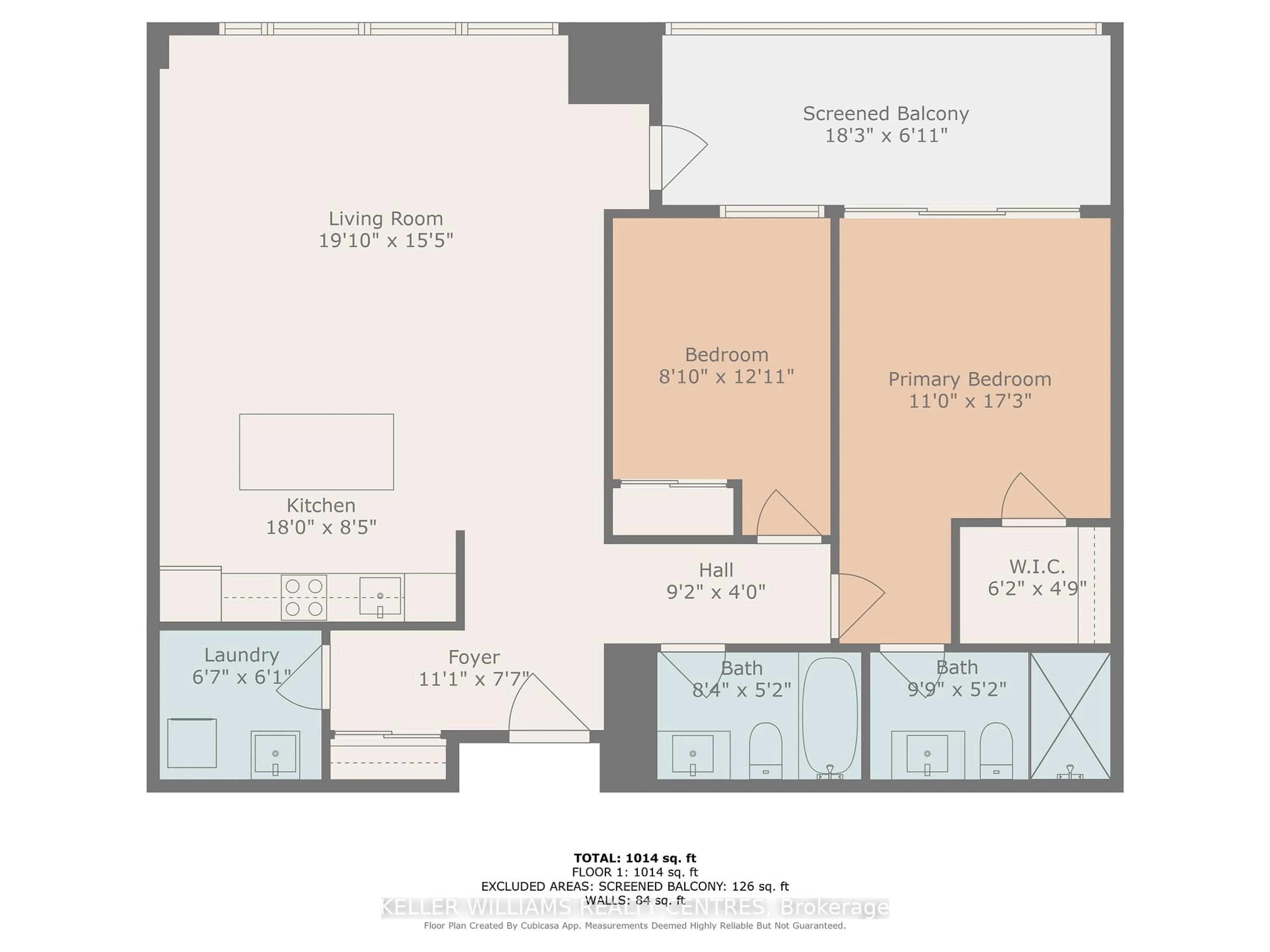 Floor plan for 185 Dunlop St #621, Barrie Ontario L4M 0L7