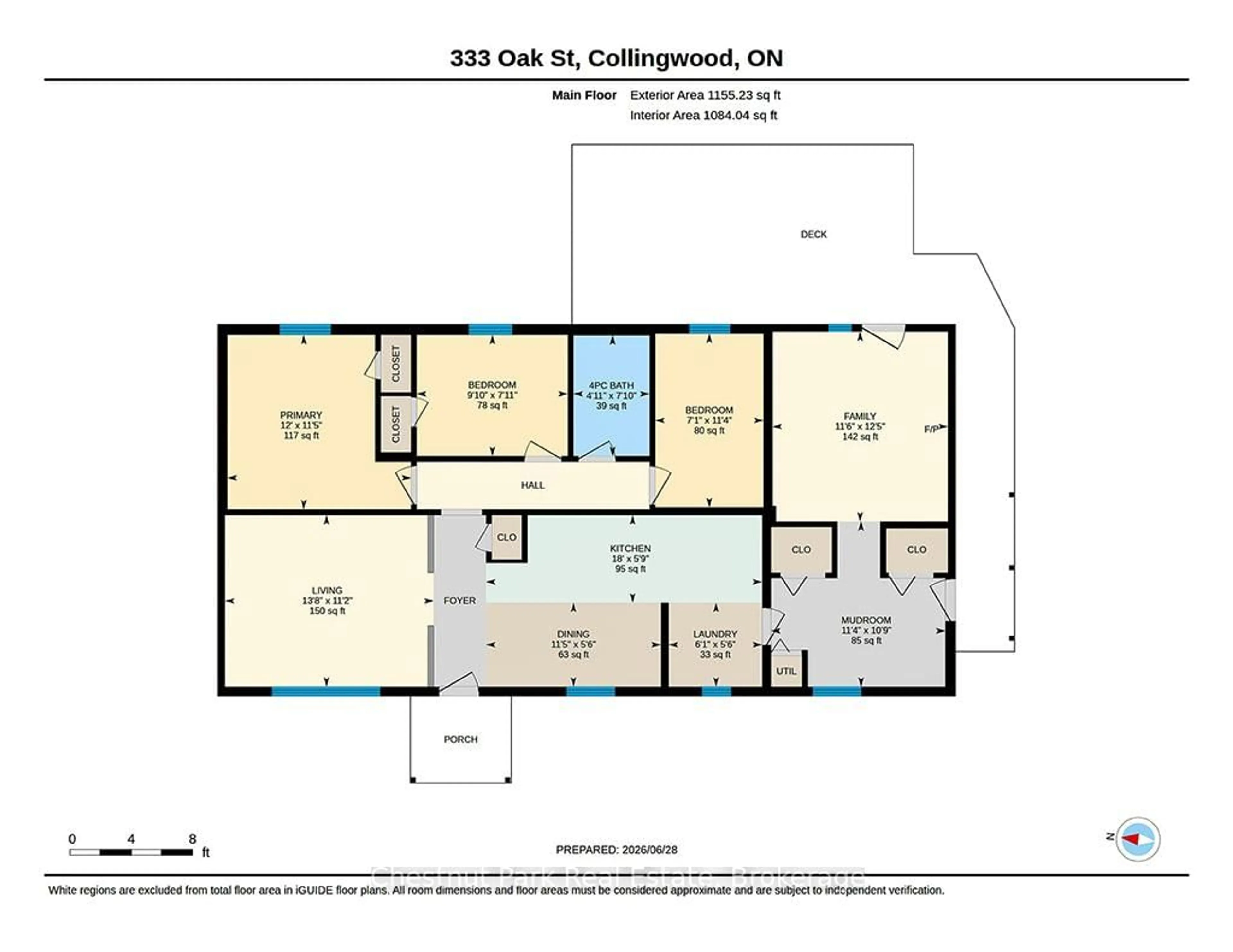 Floor plan for 333 Oak St, Collingwood Ontario L9Y 2Y4