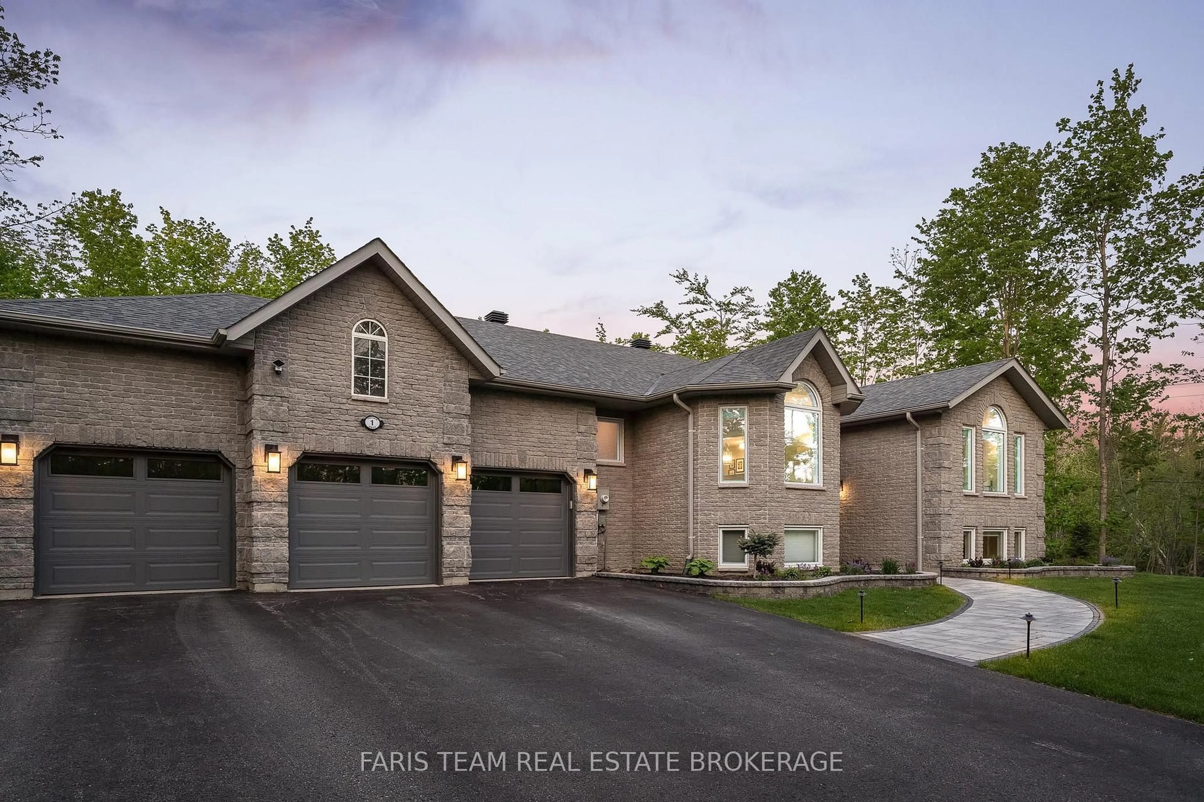 Home with brick exterior material, street for 1 Pineview Dr, Oro-Medonte Ontario L0L 2L0