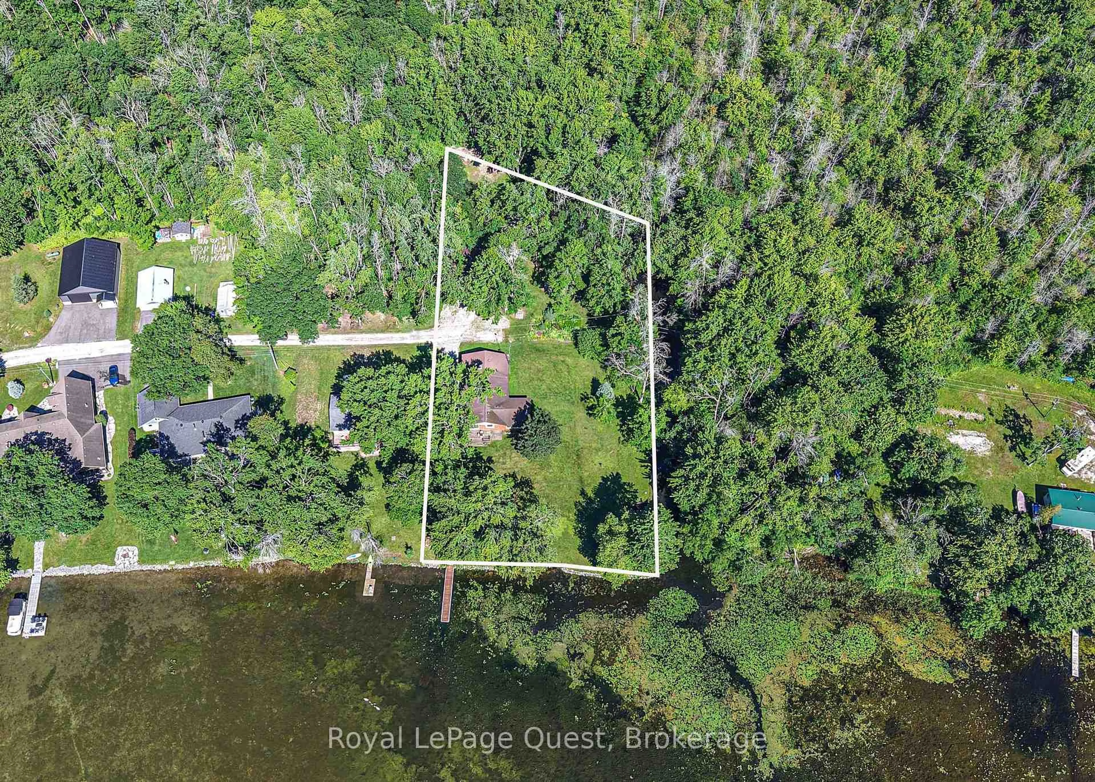 A pic from outside/outdoor area/front of a property/back of a property/a pic from drone, water/lake/river/ocean view for 3113 Picadilly Lane, Severn Ontario L0K 2B0