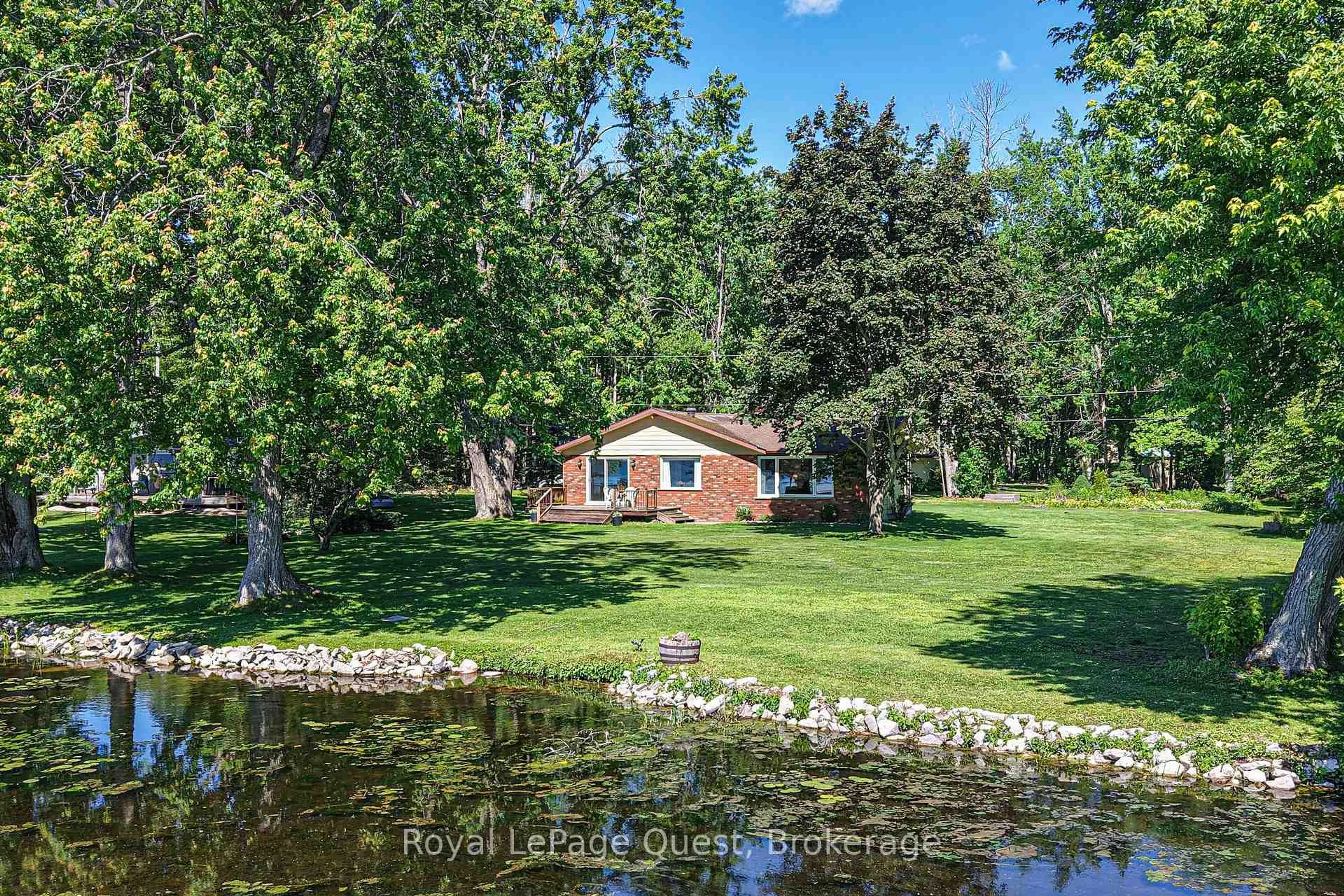 A pic from outside/outdoor area/front of a property/back of a property/a pic from drone, water/lake/river/ocean view for 3113 Picadilly Lane, Severn Ontario L0K 2B0