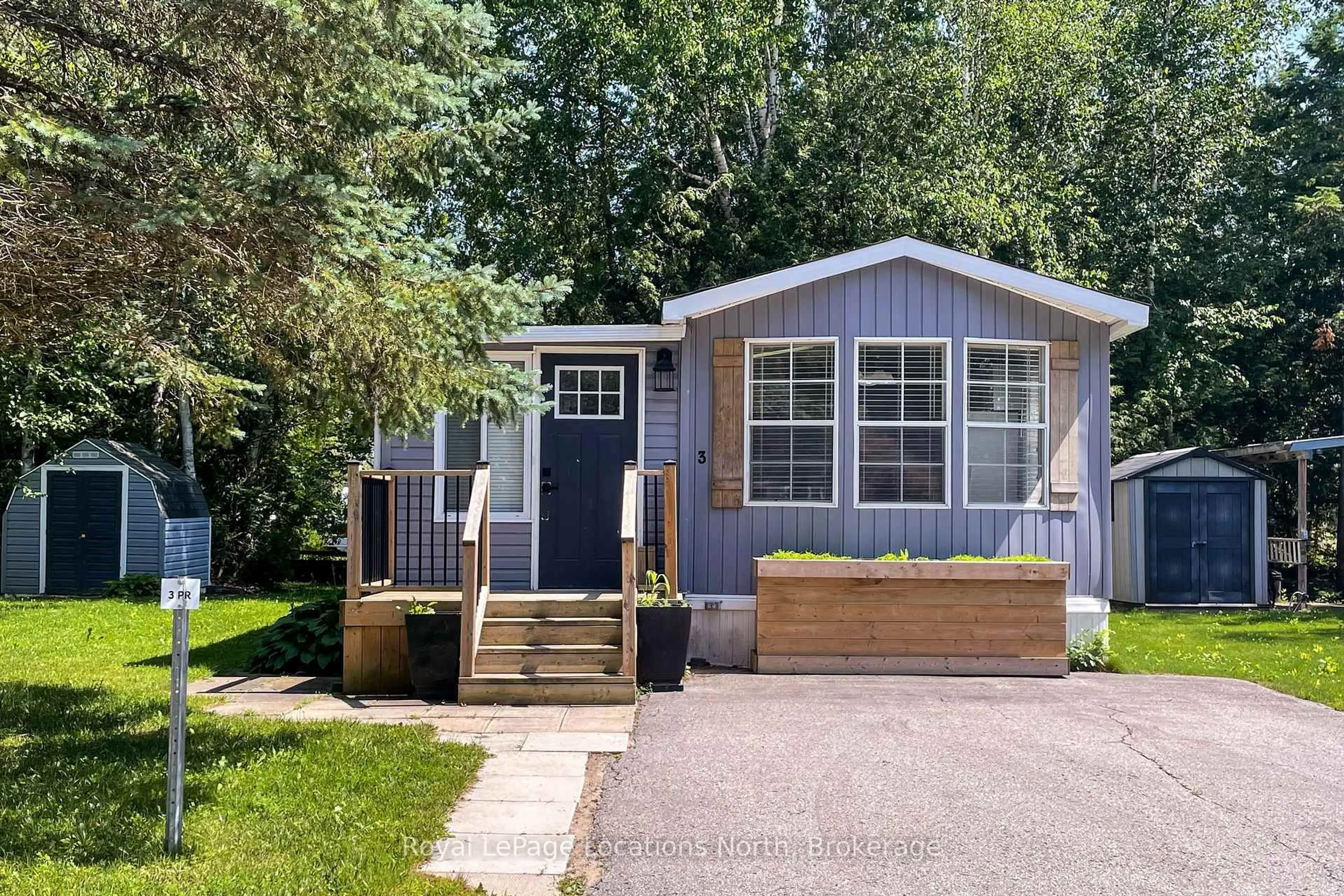 Home with vinyl exterior material, street for 3 Prince Rupert Ave, Springwater Ontario L0L 1P0