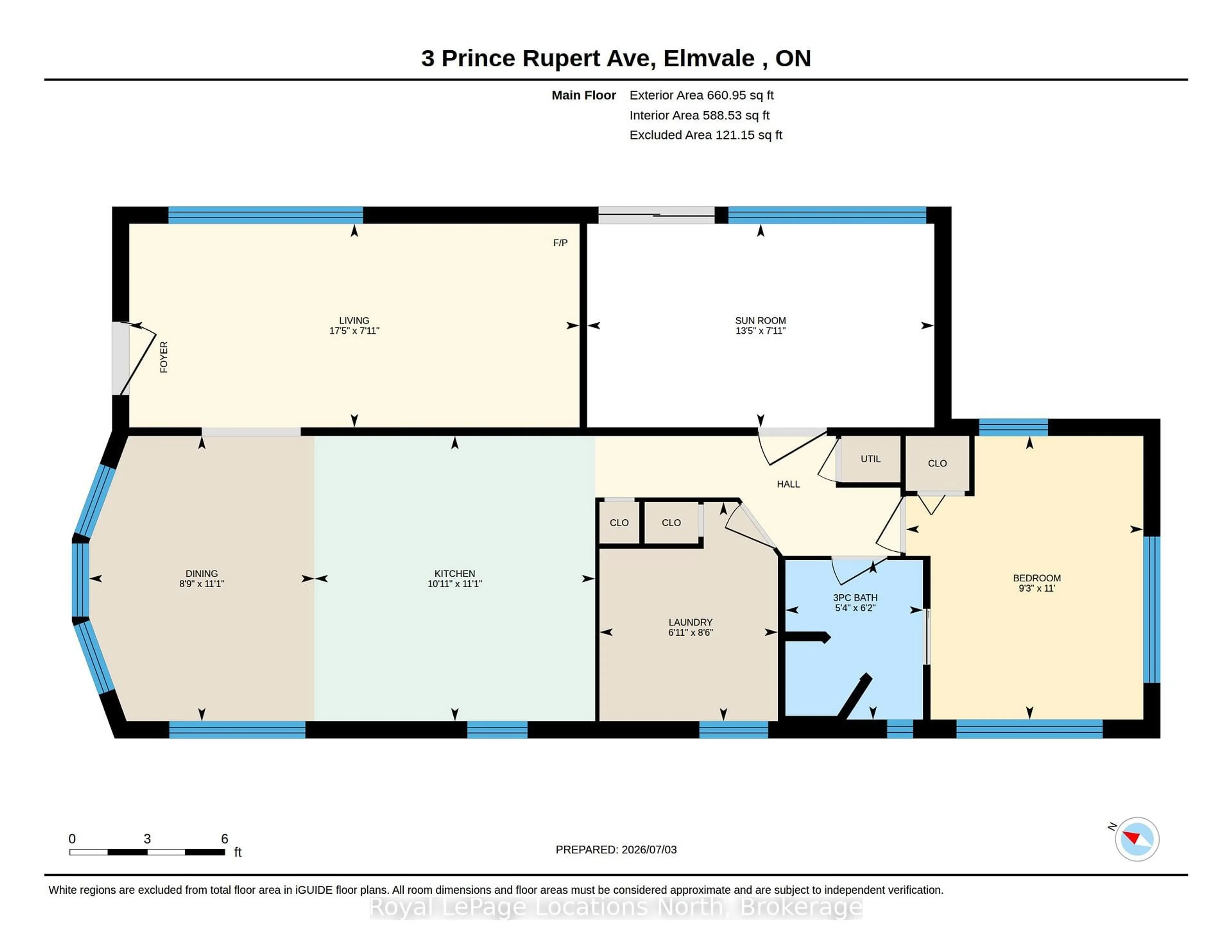 Floor plan for 3 Prince Rupert Ave, Springwater Ontario L0L 1P0