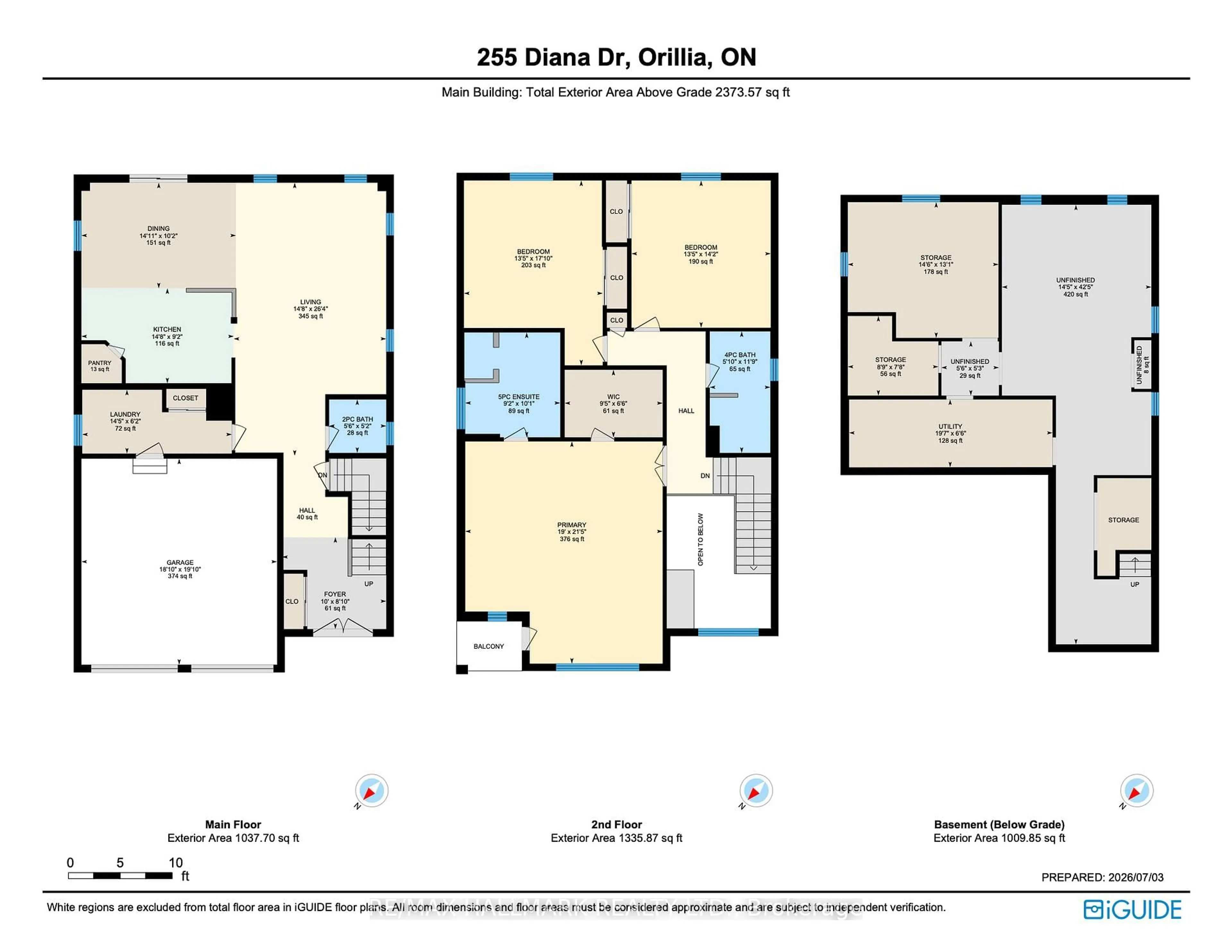 Floor plan for 255 DIANA Dr, Orillia Ontario L3V 0E2