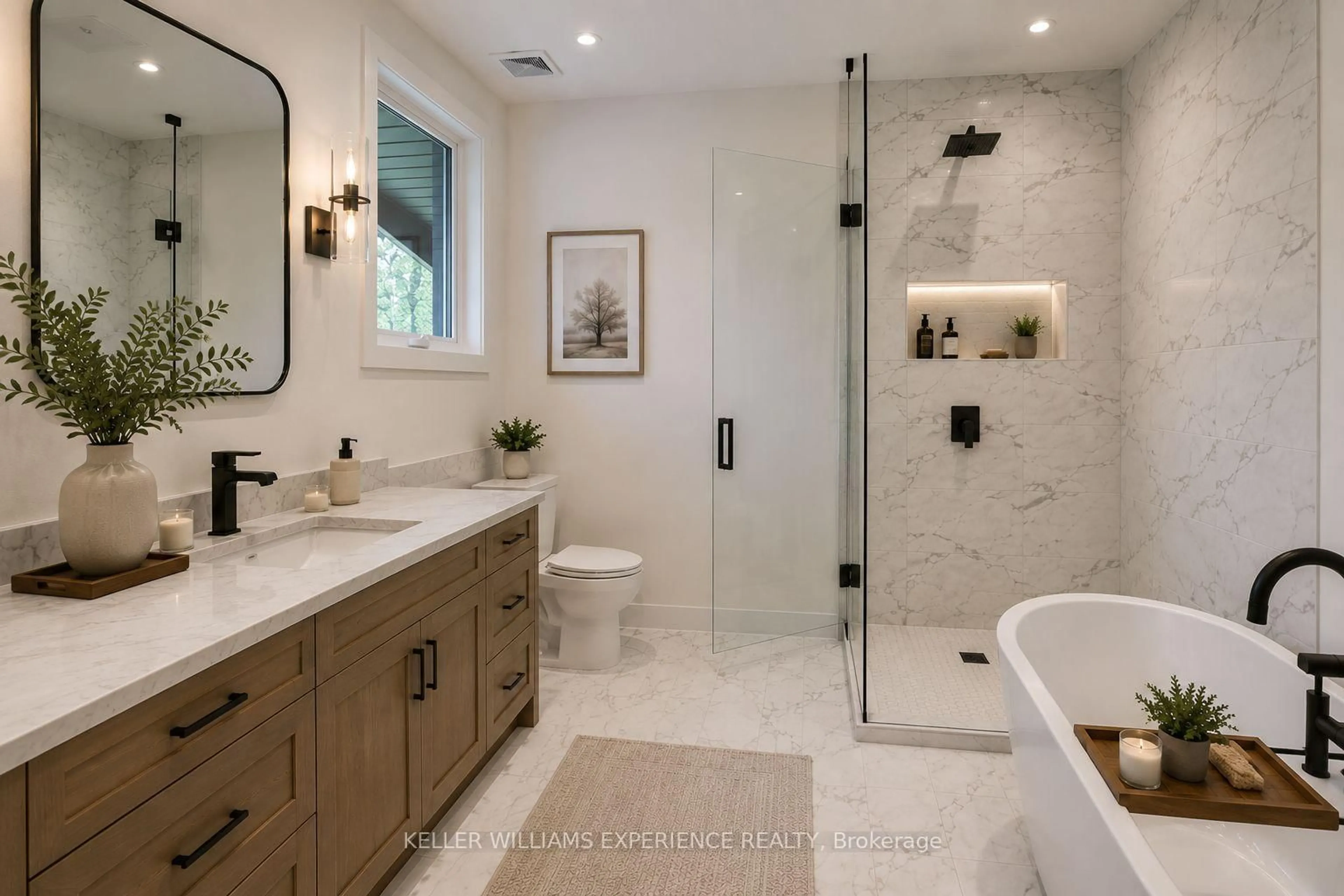 Contemporary bathroom, ceramic/tile floor for 47 Waverley Hts, Tay Ontario L0L 1P0