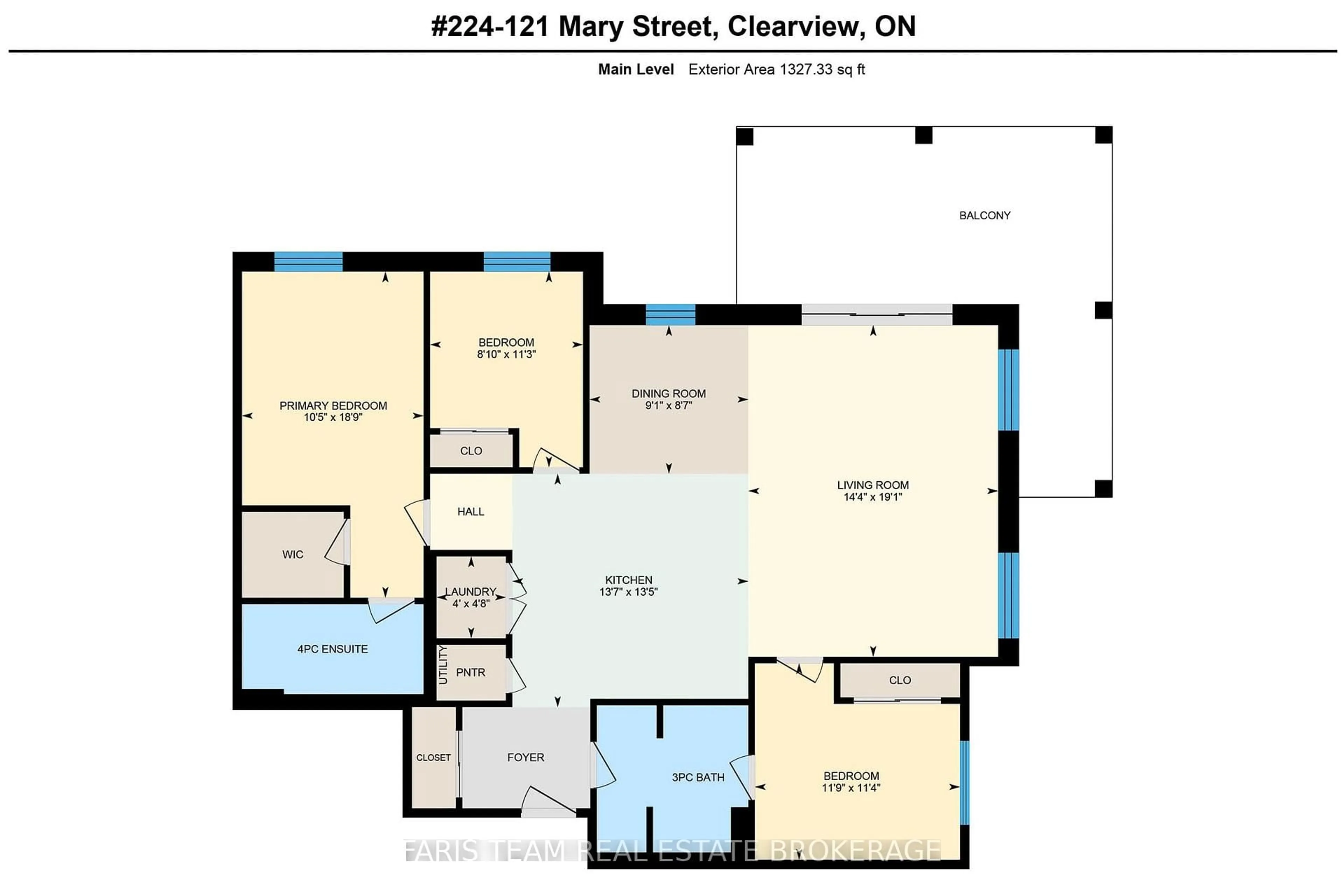 Floor plan for 121 Mary St #224, Clearview Ontario L0M 1G0