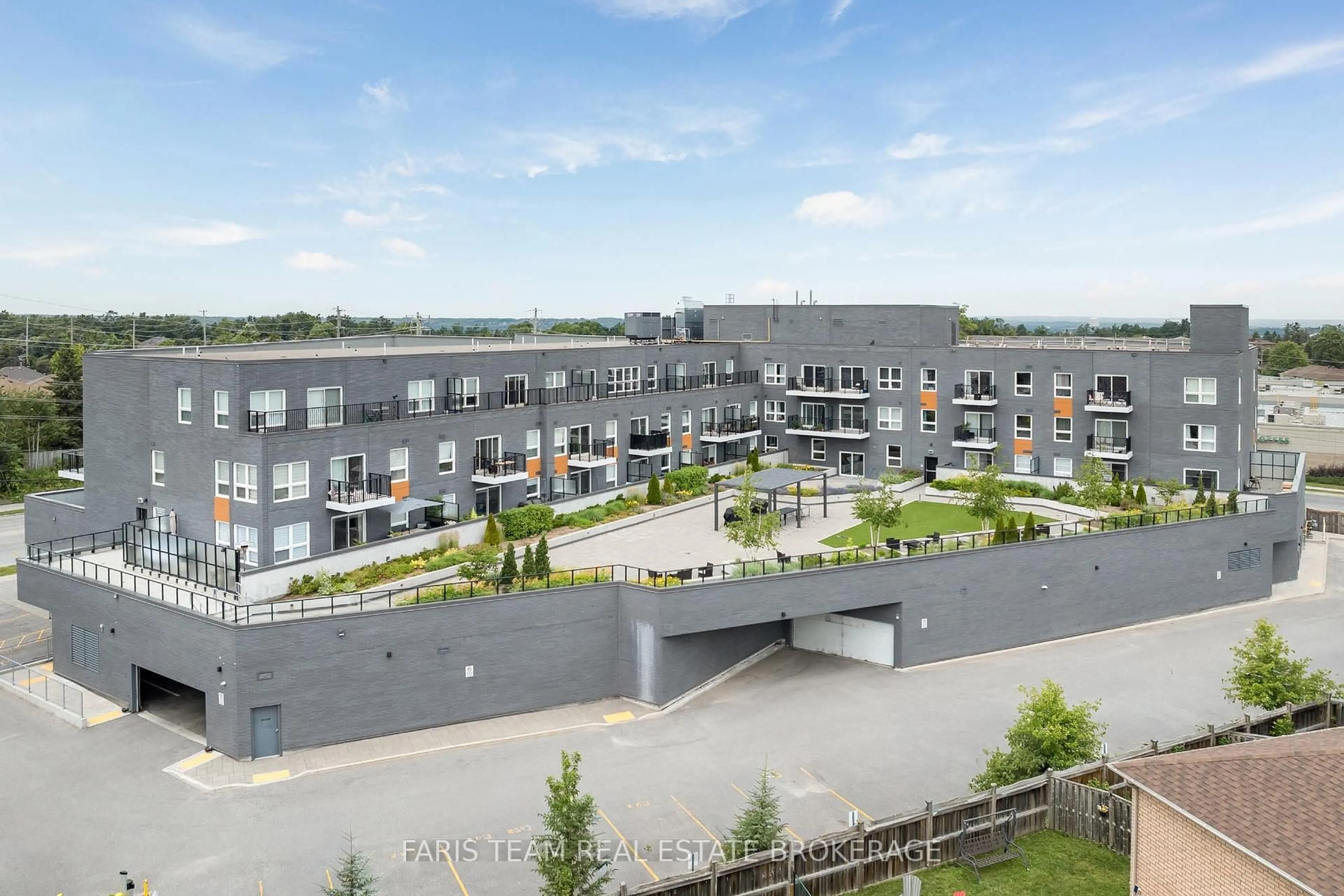 A pic from outside/outdoor area/front of a property/back of a property/a pic from drone, unknown for 430 Essa Rd #401, Barrie Ontario L9J 0M1