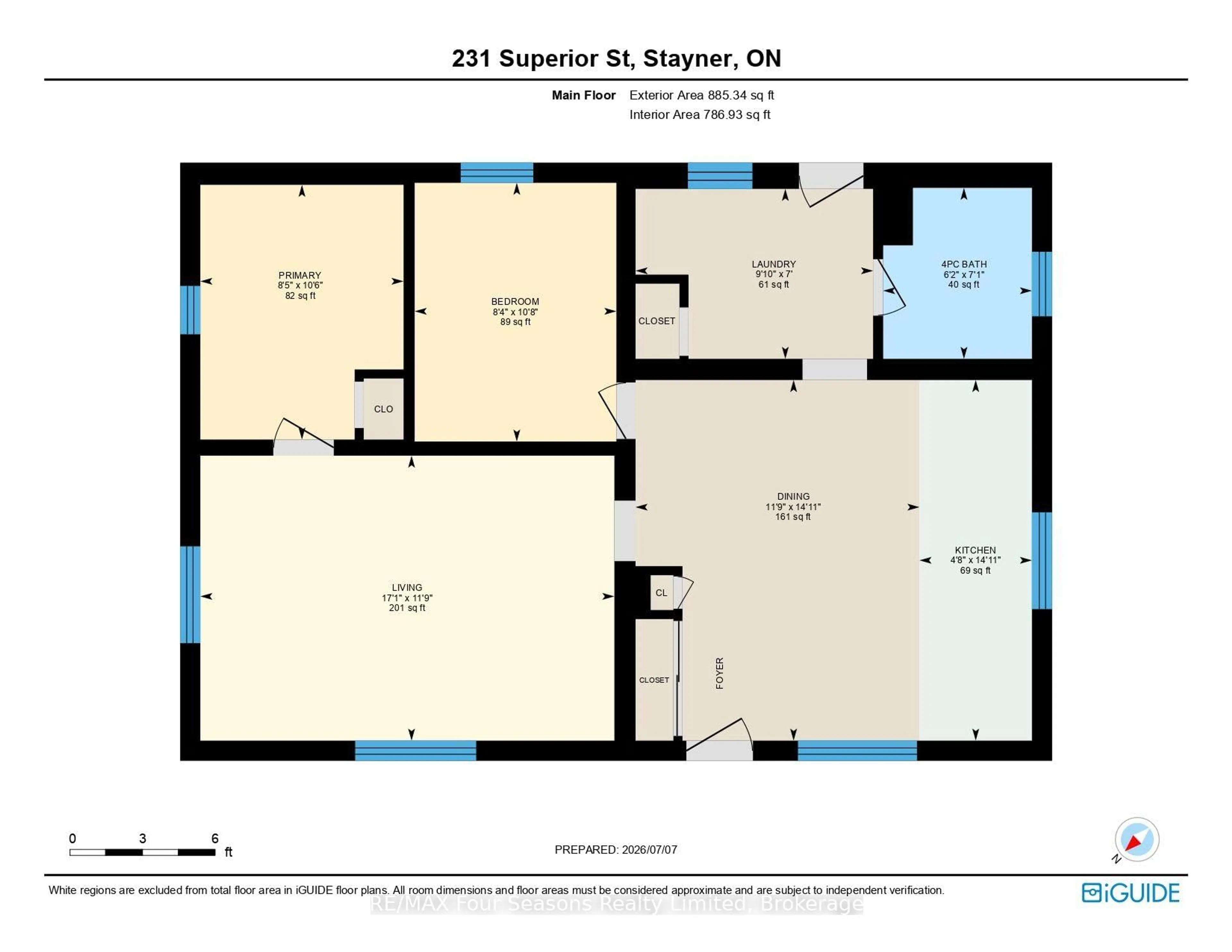 Floor plan for 231 Superior St, Clearview Ontario L0M 1S0