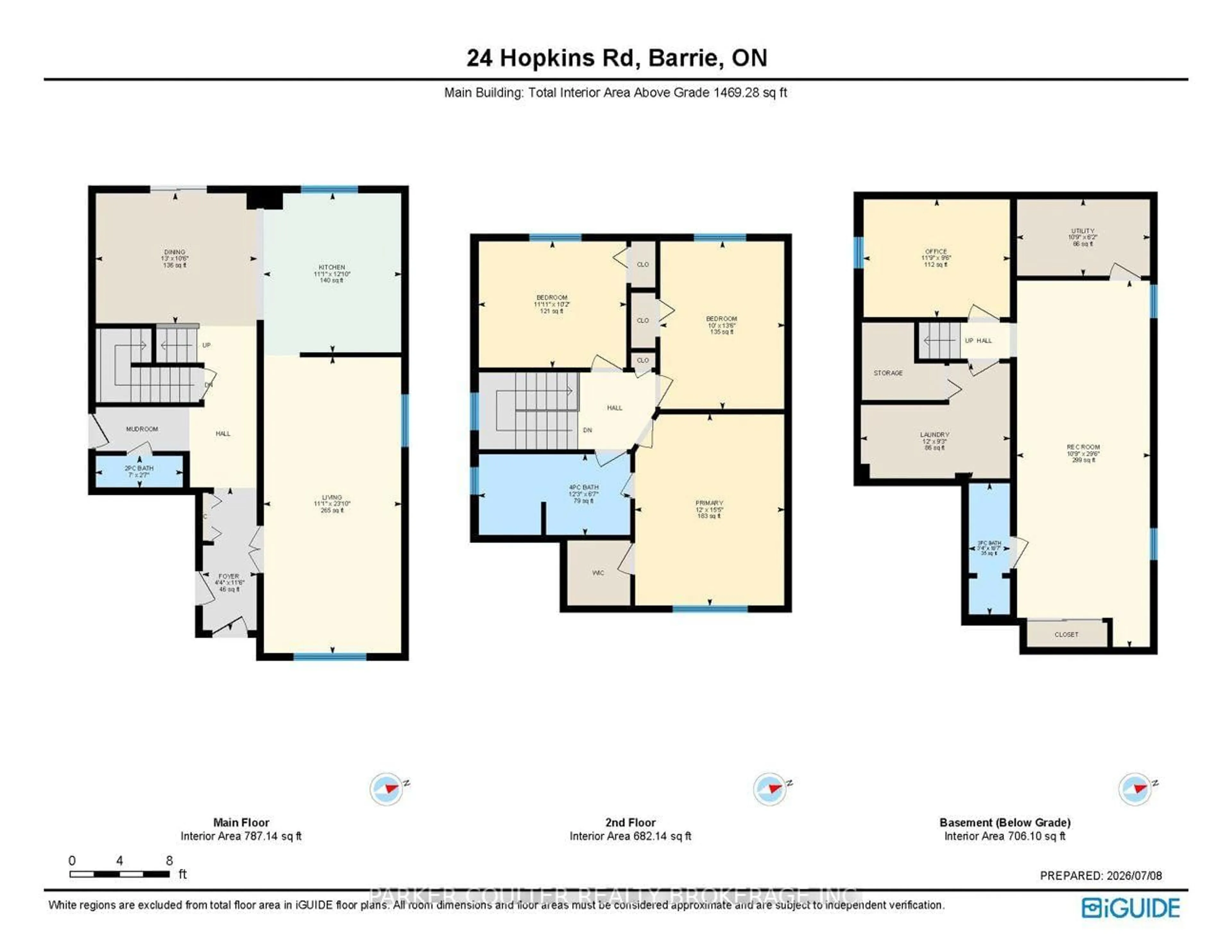 Floor plan for 24 Hopkins Rd, Barrie Ontario L4M 5X6
