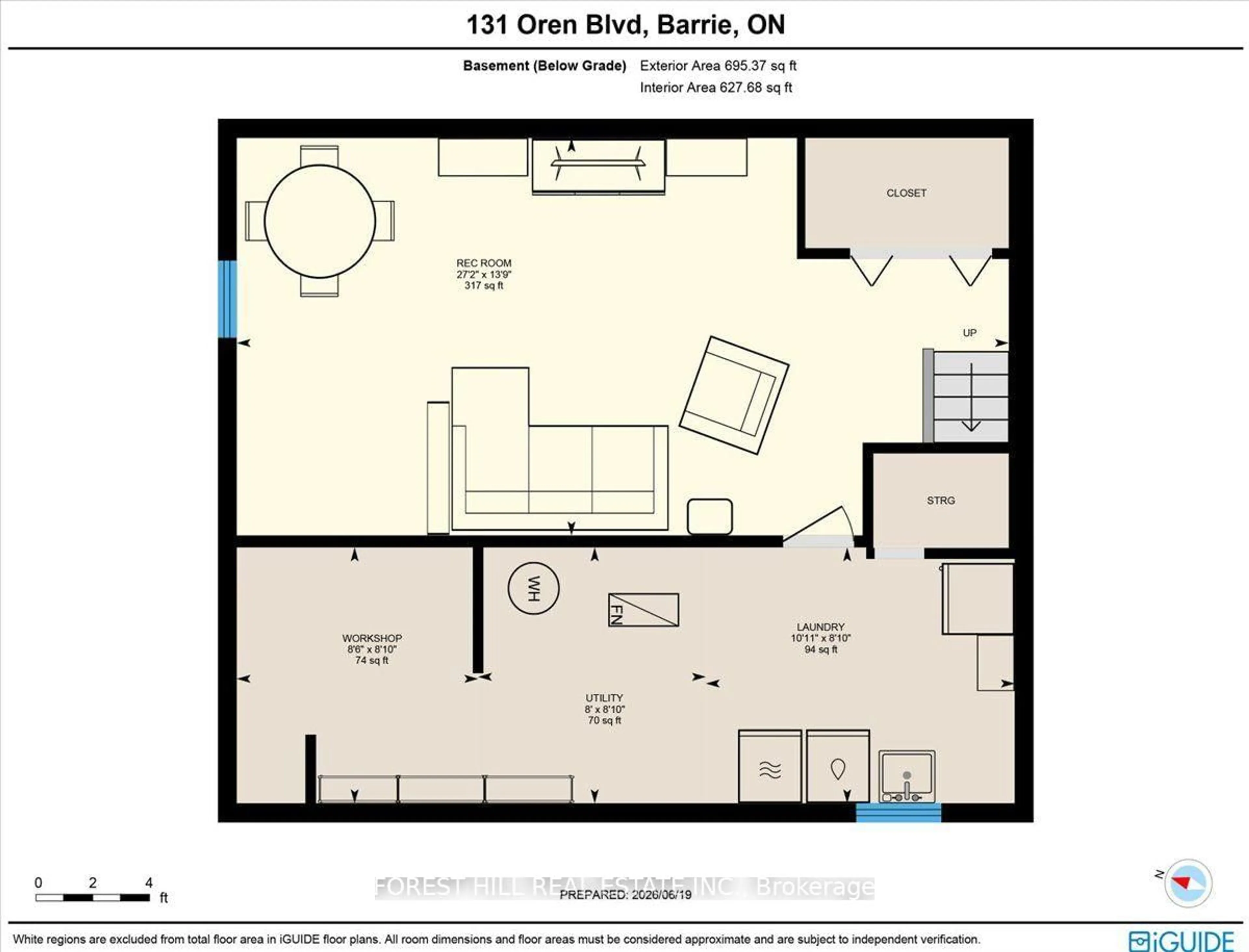 Floor plan for 131 Oren Blvd, Barrie Ontario L4N 4M3