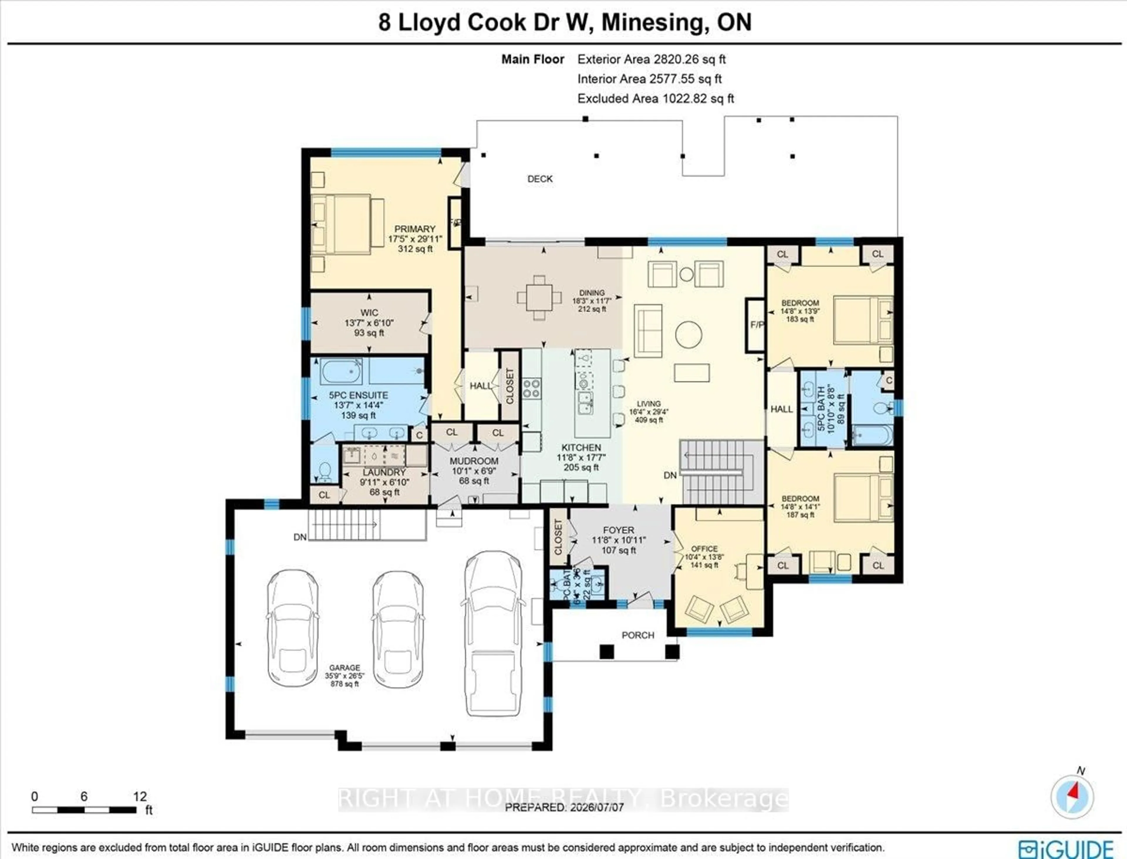 Floor plan for 8 Lloyd Cook Dr, Springwater Ontario L0L 1Y3