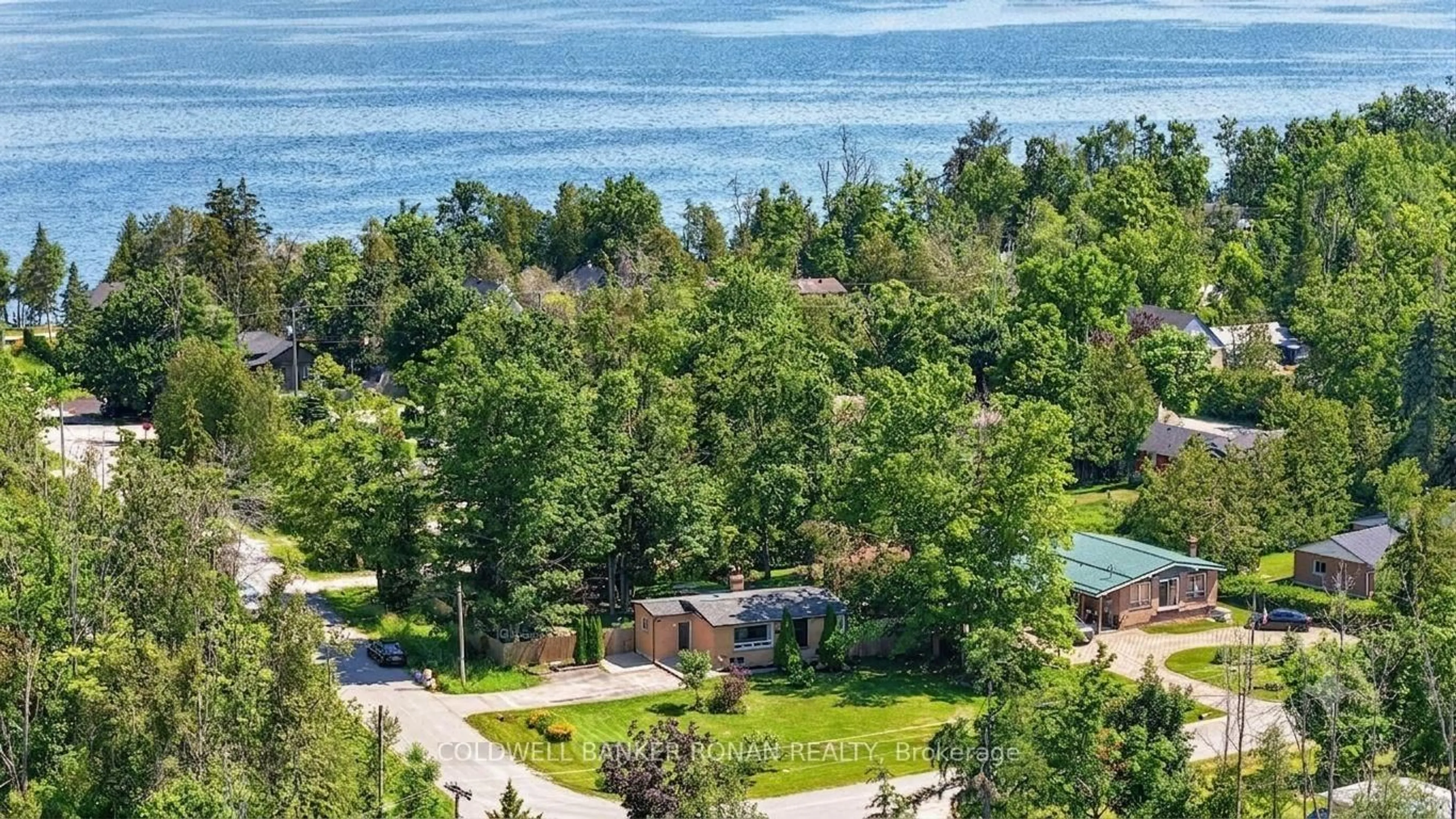 A pic from outside/outdoor area/front of a property/back of a property/a pic from drone, water/lake/river/ocean view for 4 Blackman Blvd, Oro-Medonte Ontario L0L 1T0