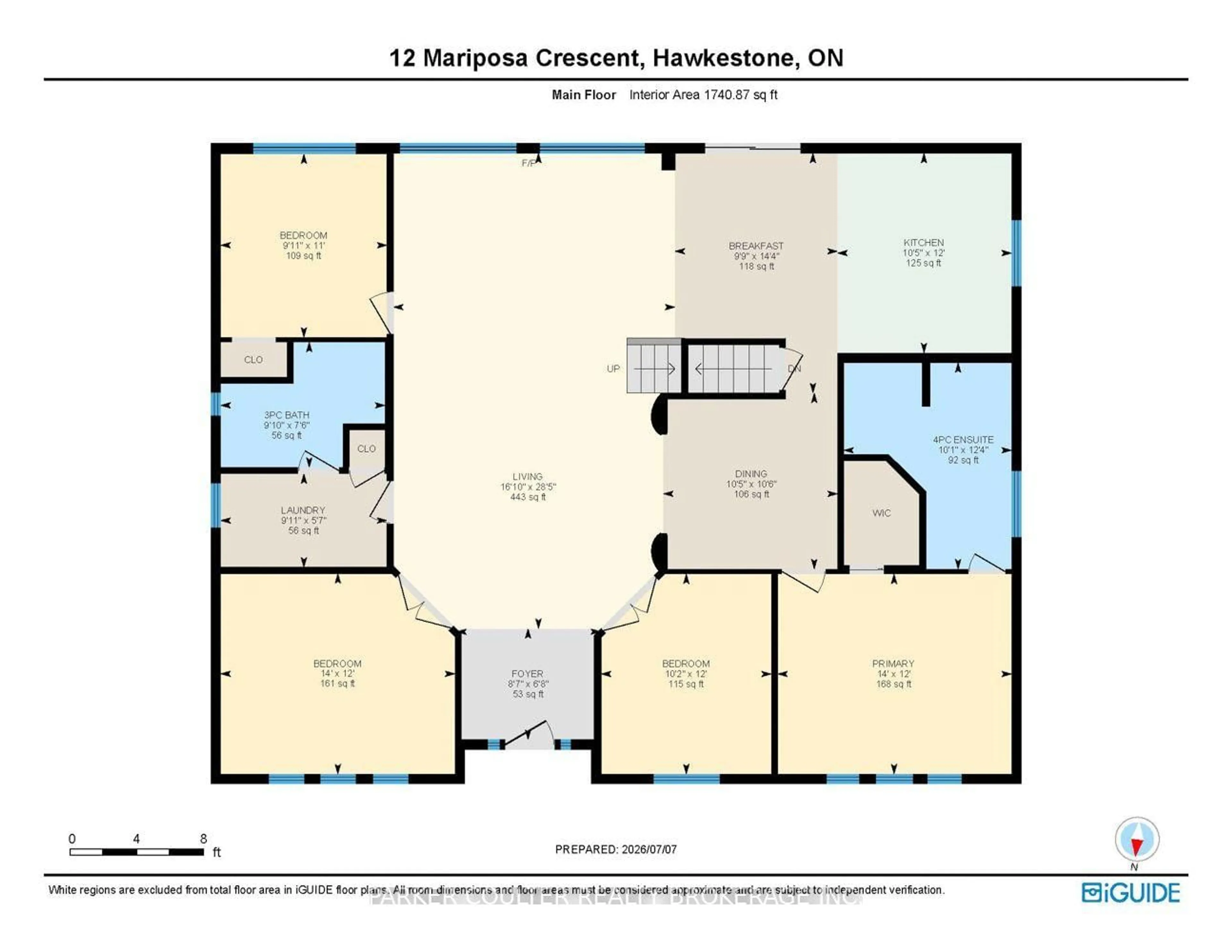 Floor plan for 12 Mariposa Cres, Oro-Medonte Ontario L0L 1T0
