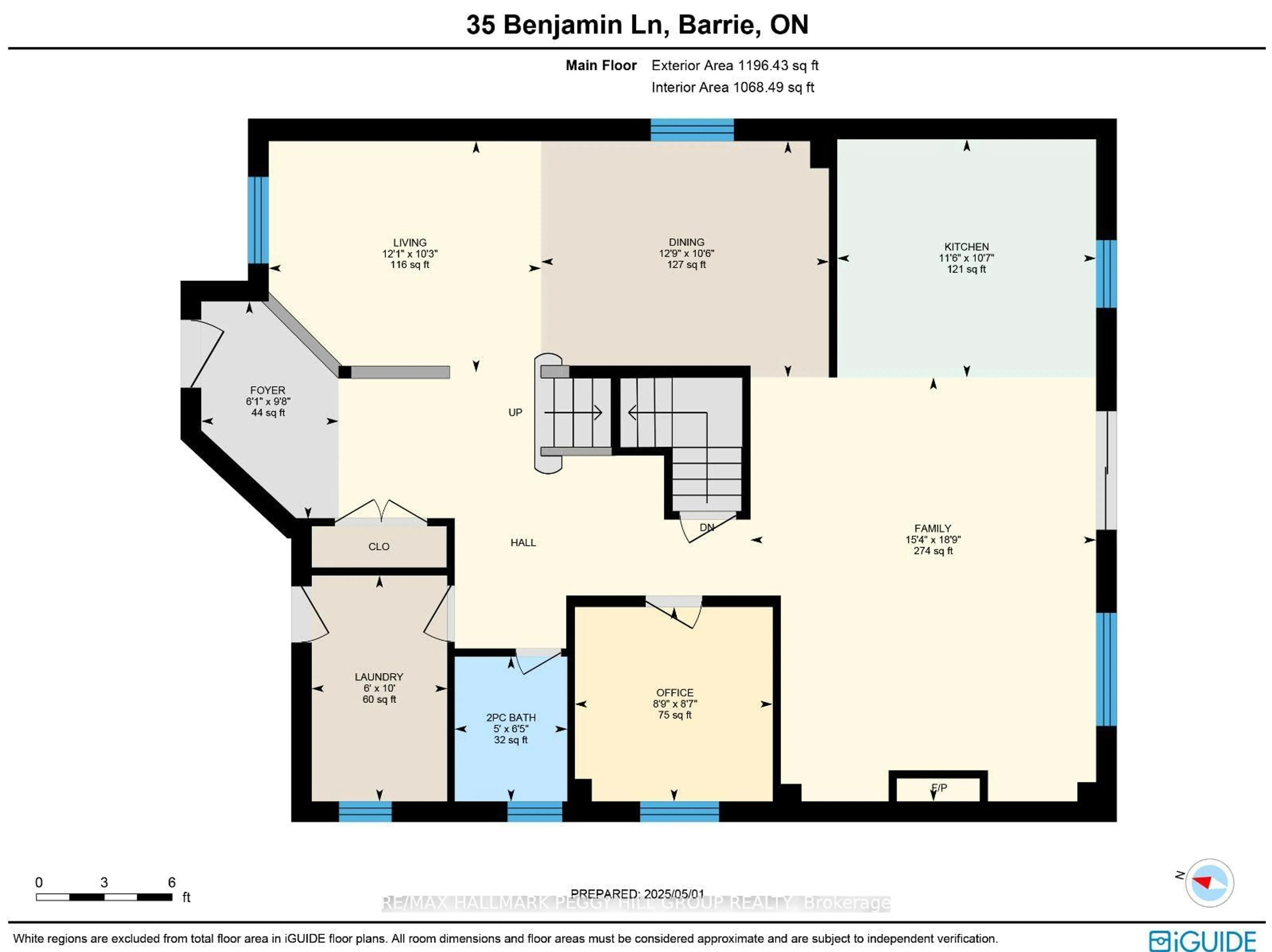 Floor plan for 35 Benjamin Lane, Barrie Ontario L4N 0S2