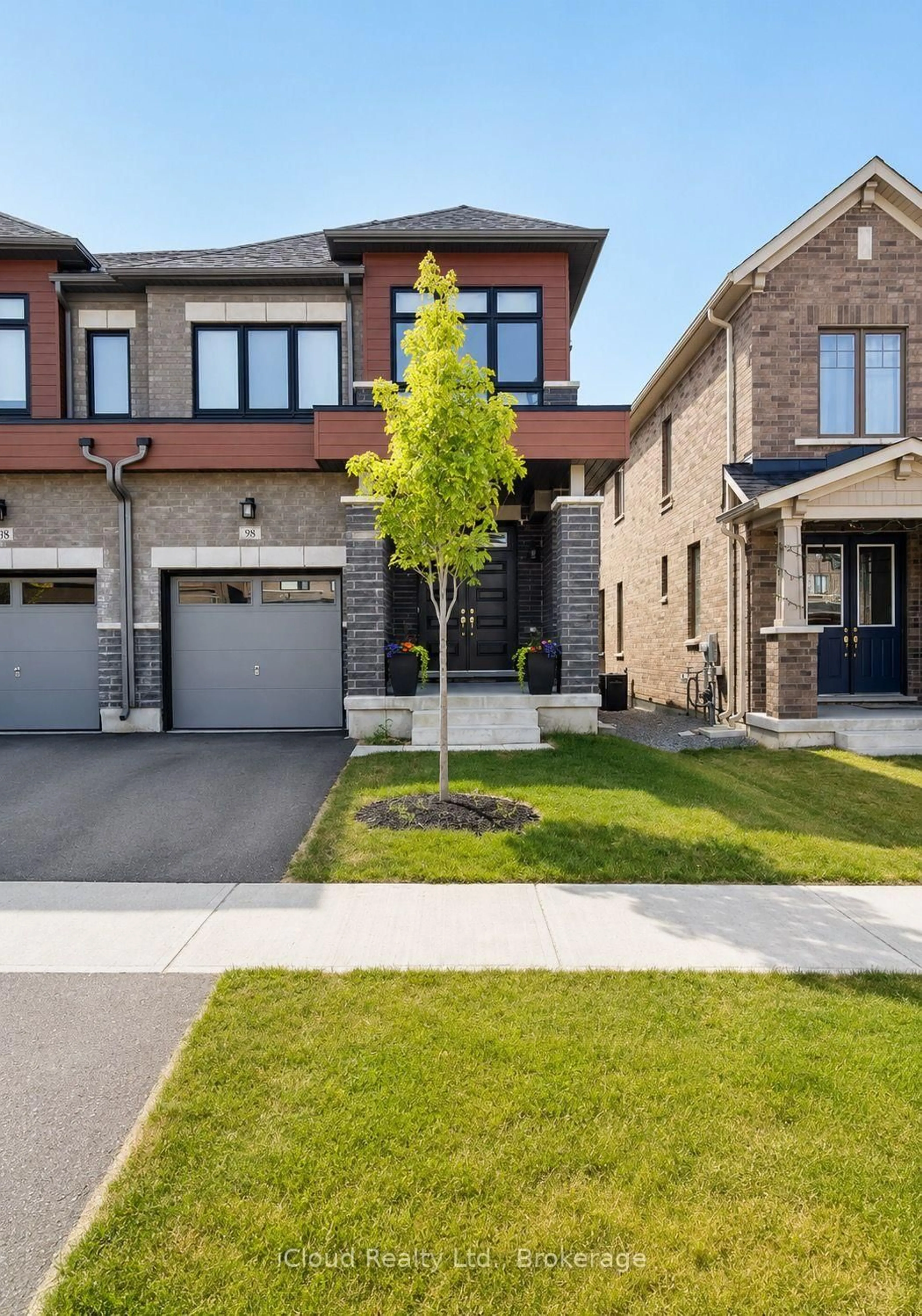 Home with brick exterior material, street for 98 Bearberry Rd, Springwater Ontario L9X 2C9