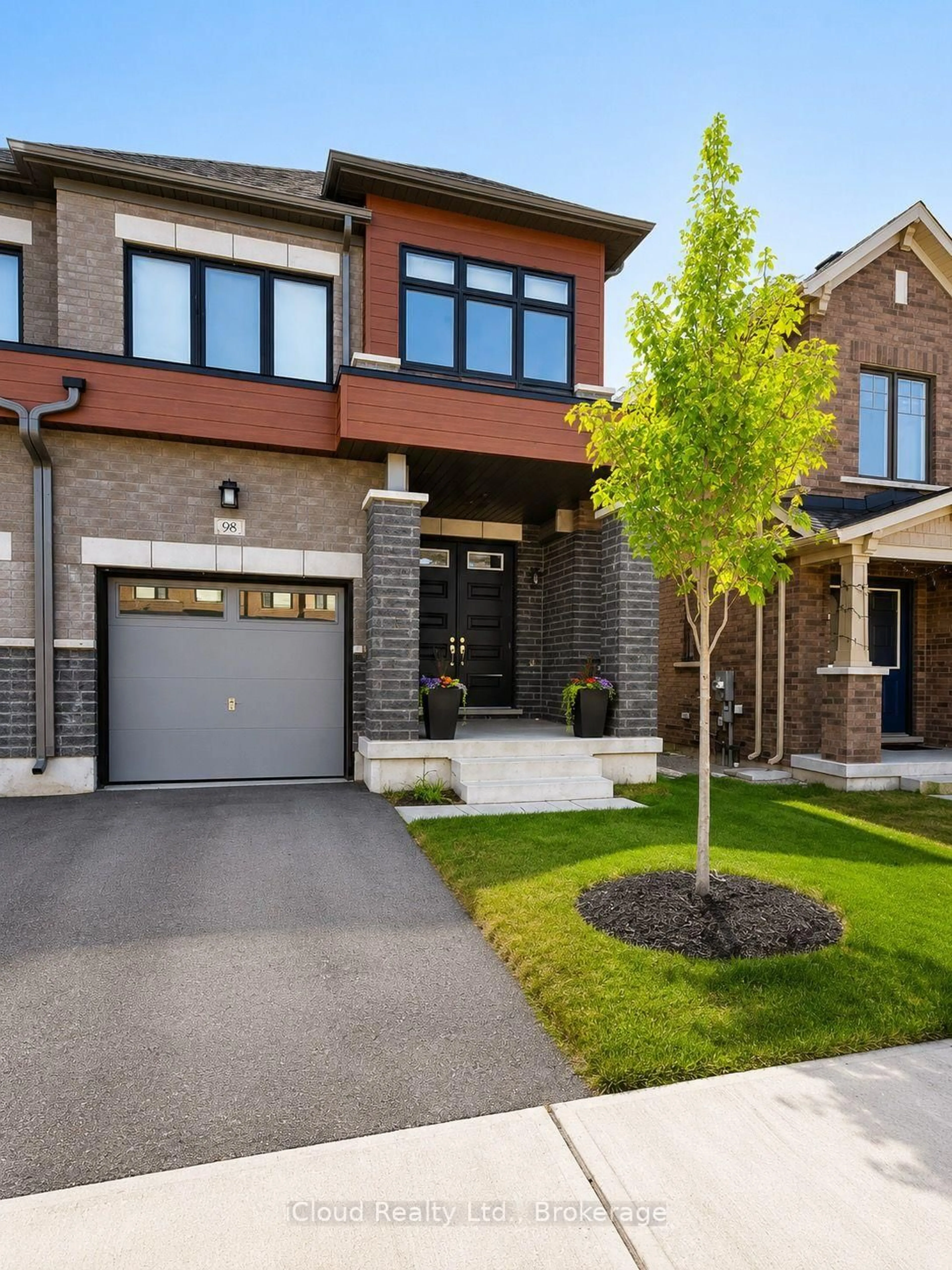 Home with brick exterior material, street for 98 Bearberry Rd, Springwater Ontario L9X 2C9