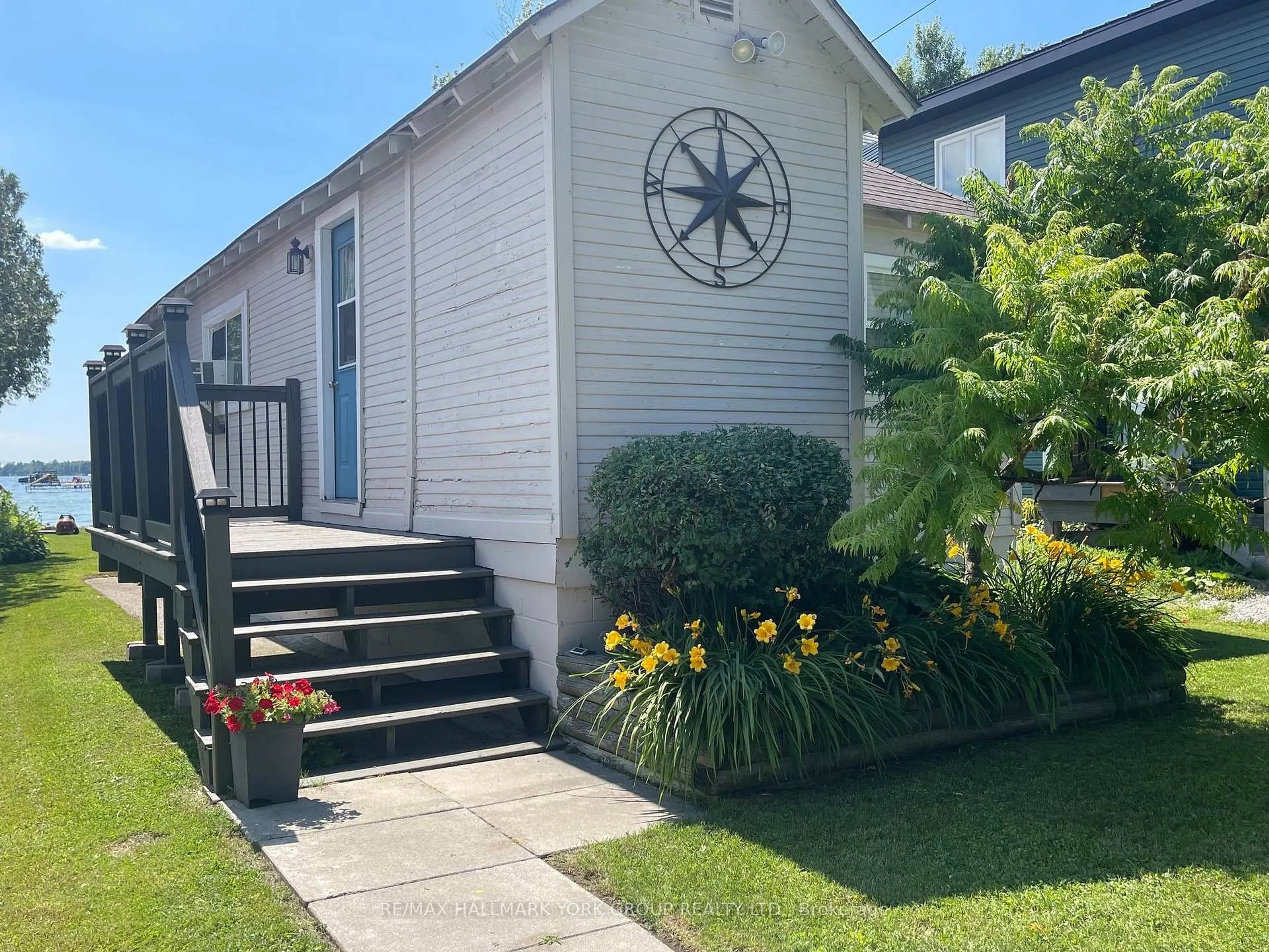Home with vinyl exterior material, street for 4464 Plum Point Rd, Ramara Ontario L0K 2B0