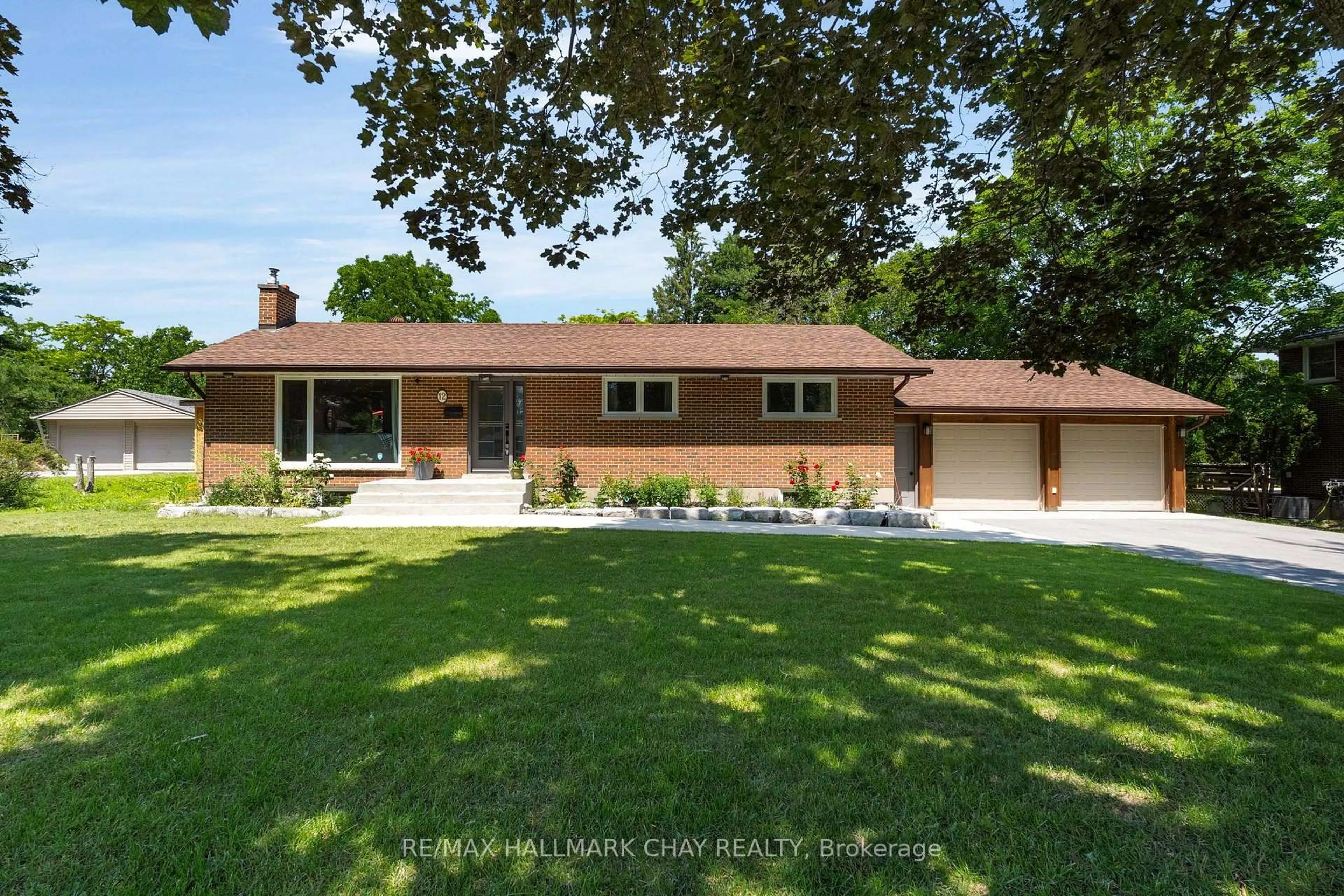 Home with brick exterior material, street for 12 Francis Rd, Orillia Ontario L3V 2L7