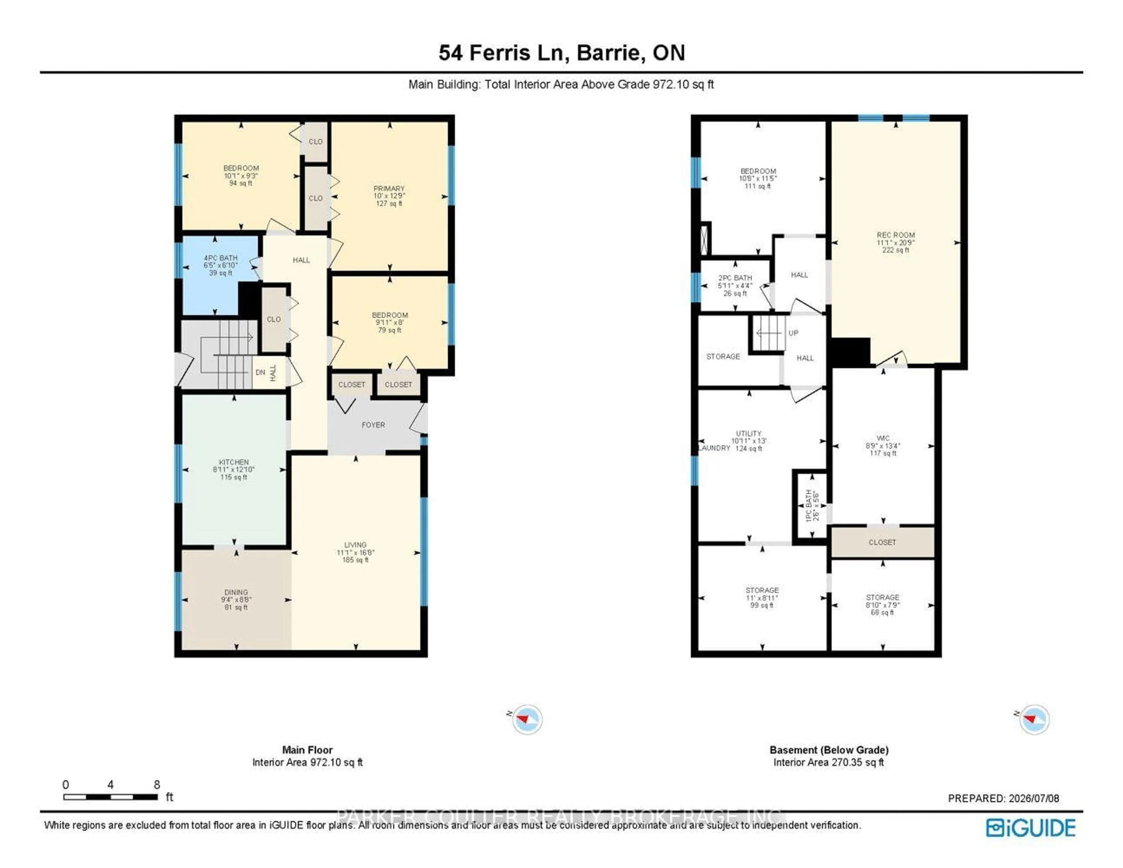 Floor plan for 54 Ferris Lane, Barrie Ontario L4M 2Y3