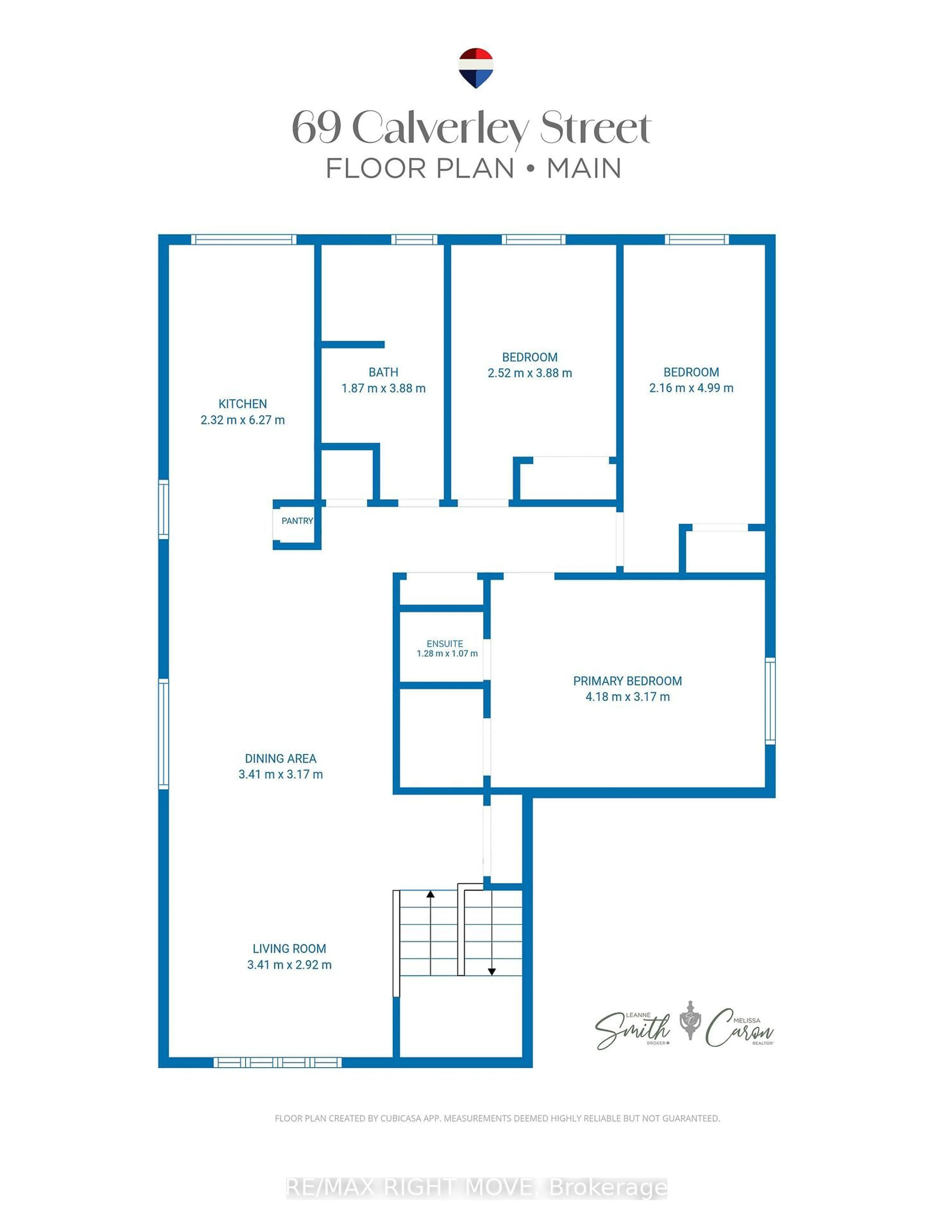 Floor plan for 69 Calverley St, Orillia Ontario L3V 3T3