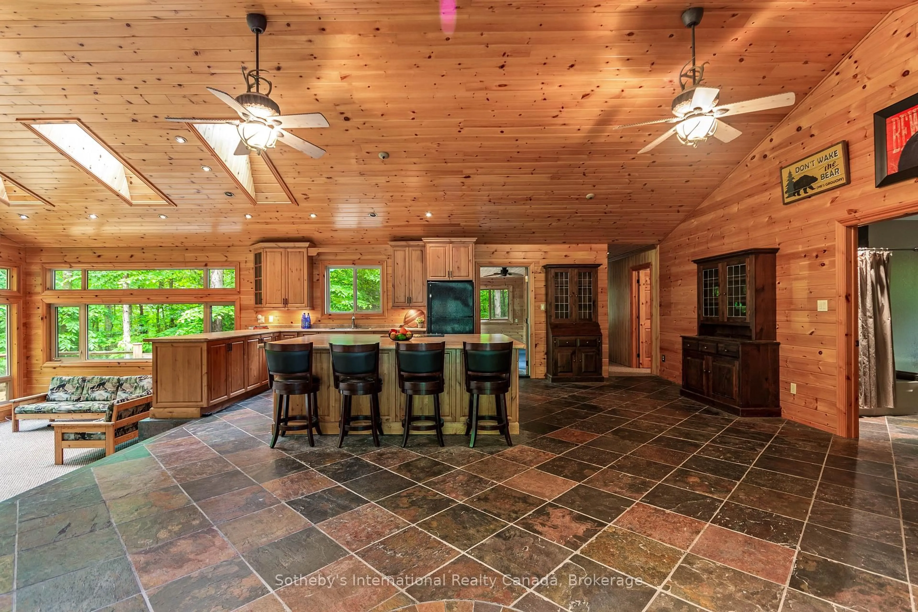 Open concept kitchen, ceramic/tile floor for 4 Amik Lane, Christian Island 30 Ontario L9M 0A9